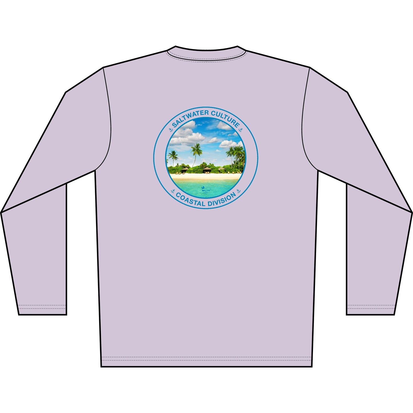 Personalized Saltwater Culture Crest Performance Long Sleeve Shirt