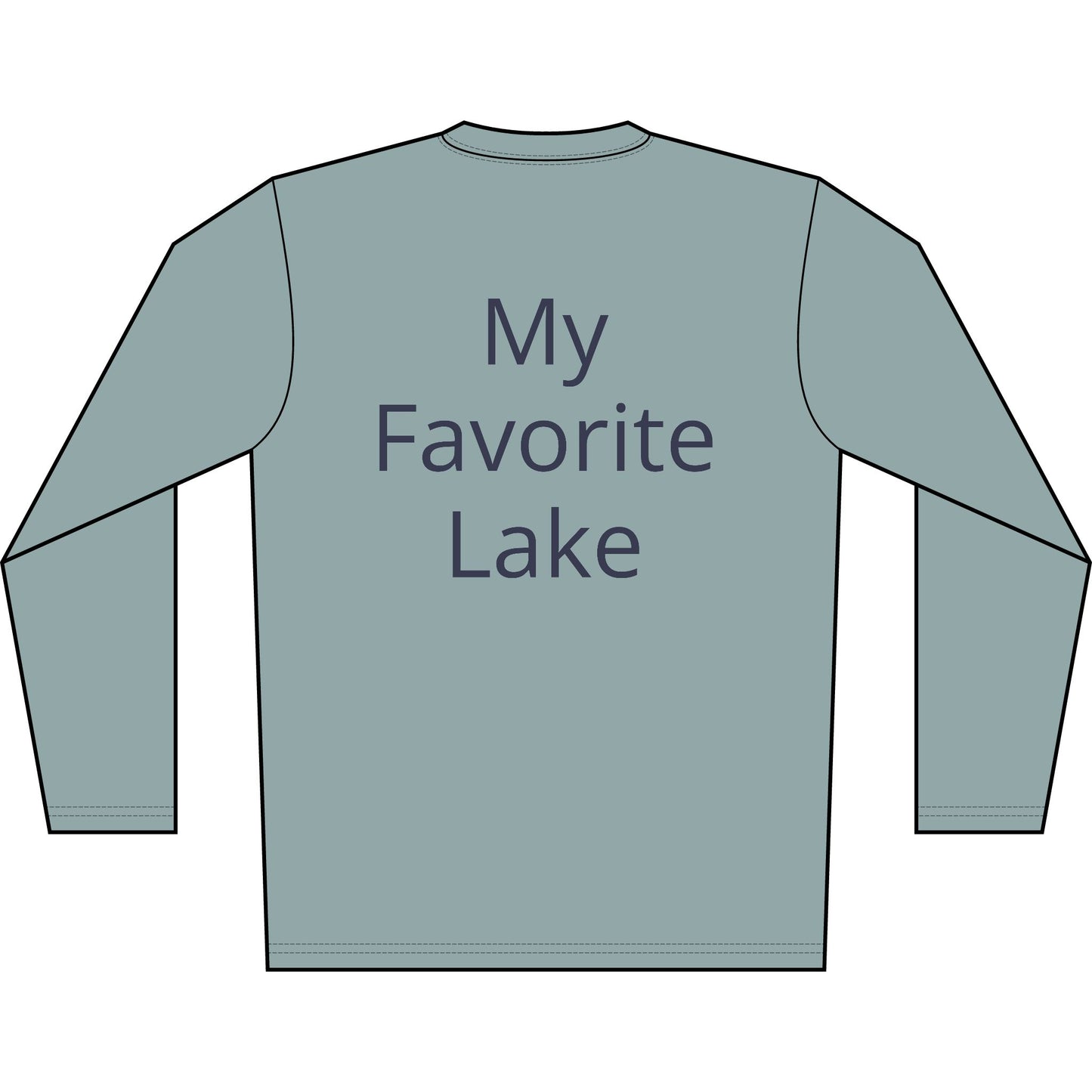 Personalized Great Lakes State Transom Performance Long Sleeve Shirt-Blue