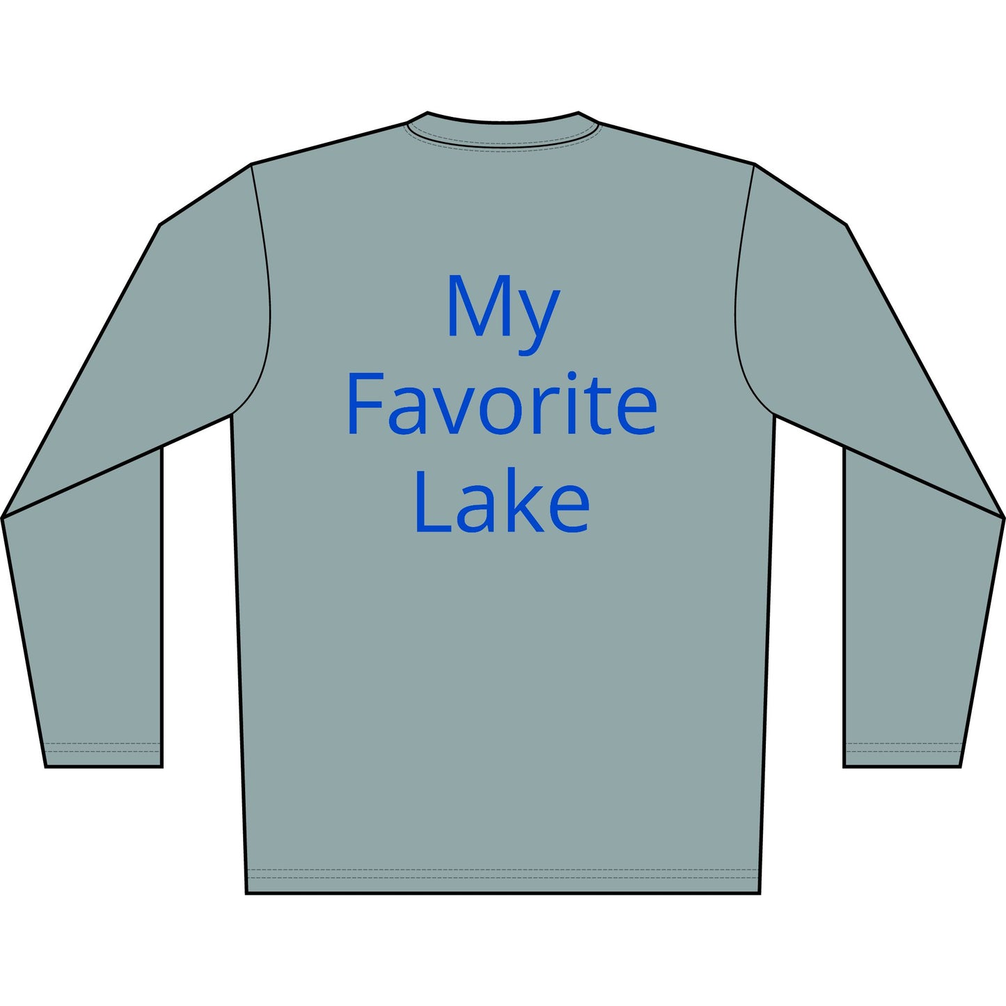 Personalized Middle Straits Lake Transom Performance Long Sleeve Shirt