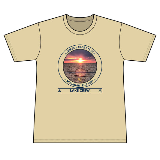Great Lakes State Blue  Performance Transom short sleeve tee UPF 50+