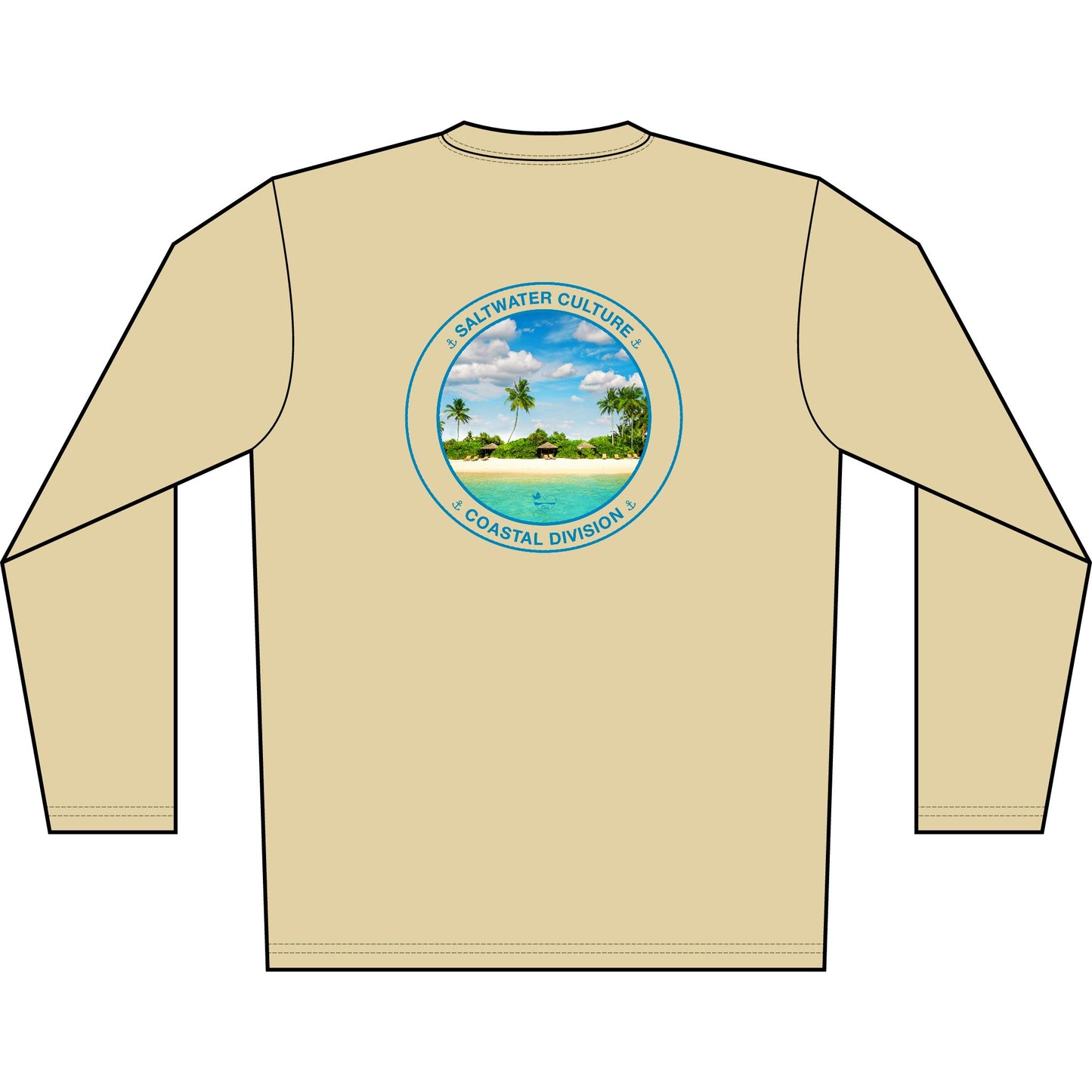 Personalized Saltwater Culture Crest Performance Long Sleeve Shirt