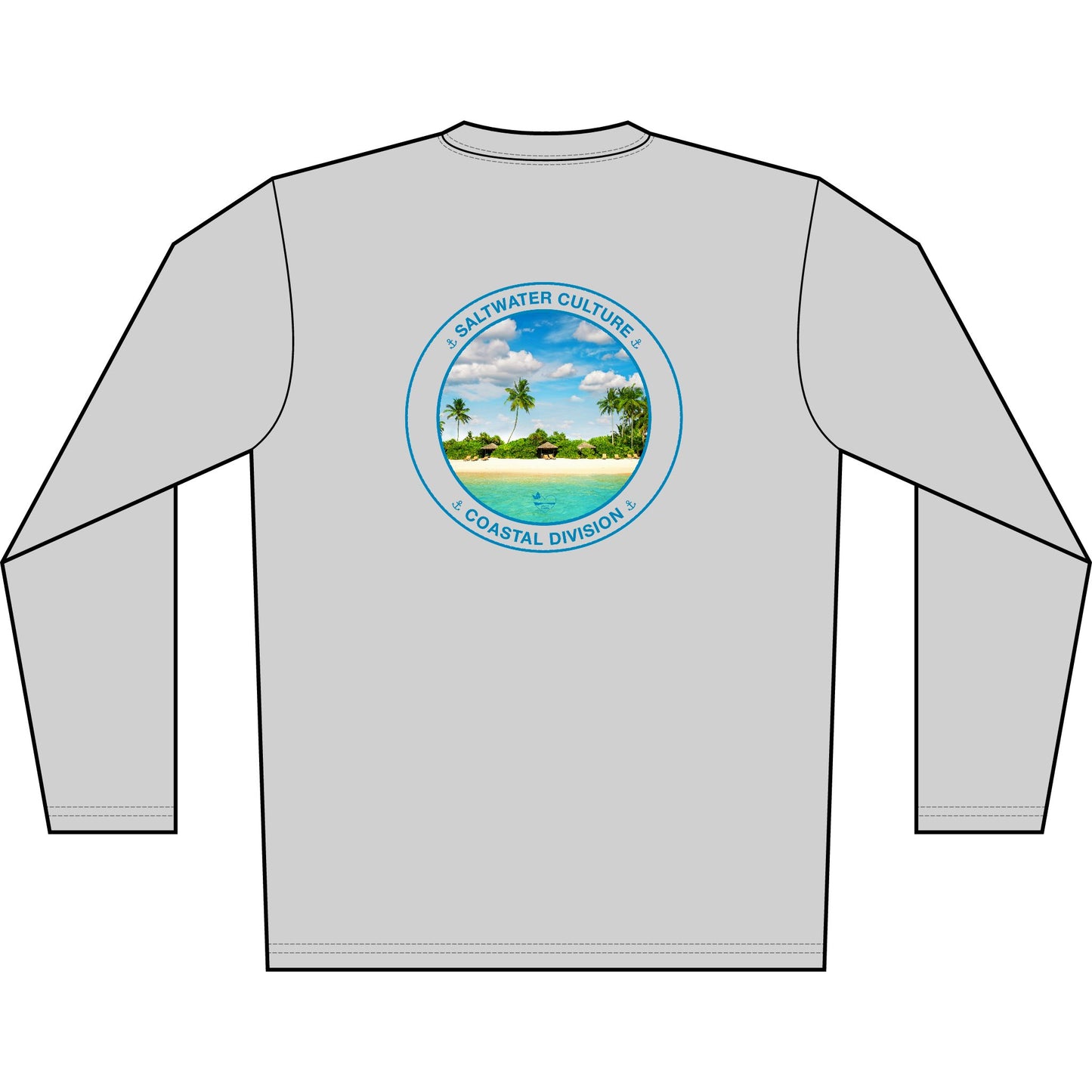 Personalized Saltwater Culture Crest Performance Long Sleeve Shirt