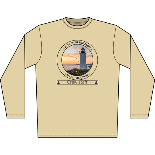 Personalized Glow with the Flow Transom Performance Long Sleeve Shirt-Blue