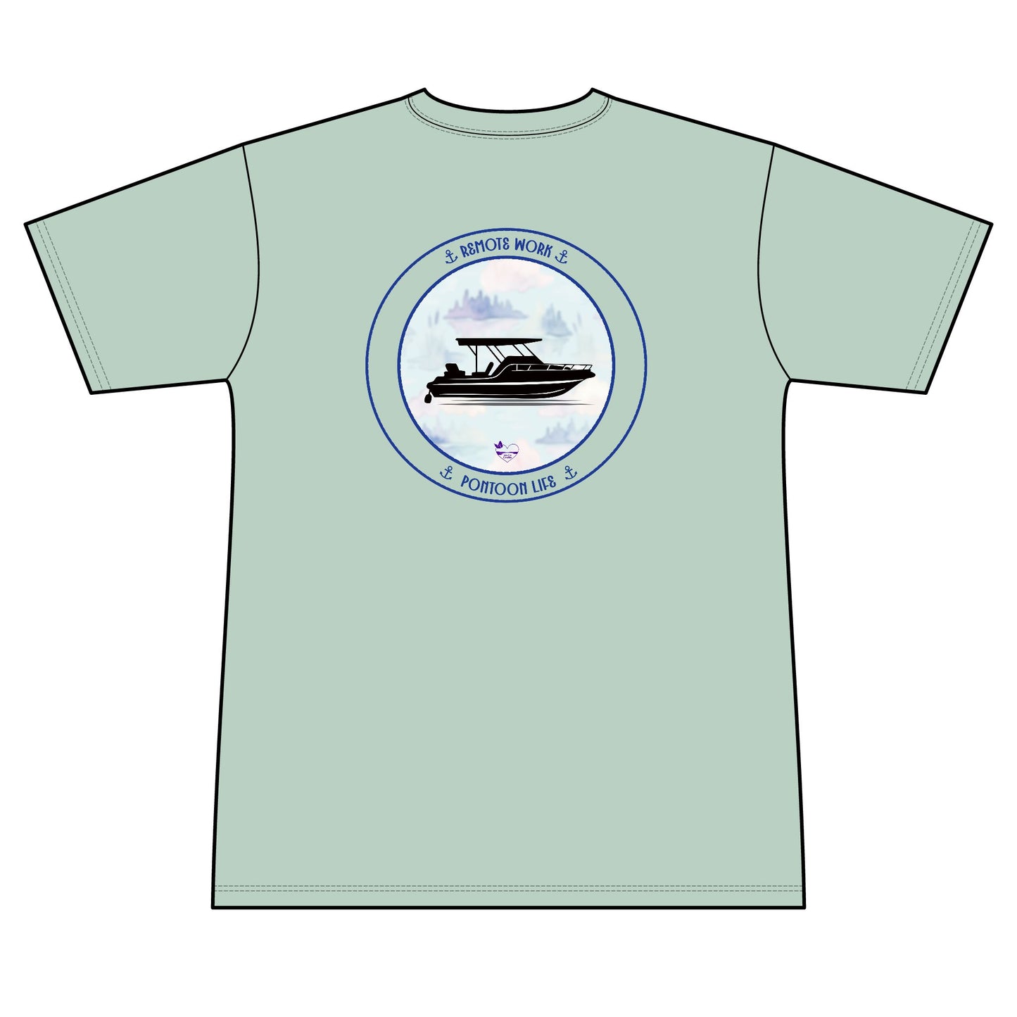 Personalized Pontoon Life Crest Performance Shirt – Misty