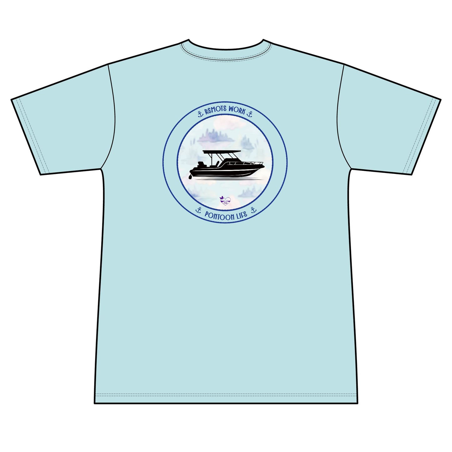 Personalized Pontoon Life Crest Performance Shirt – Misty