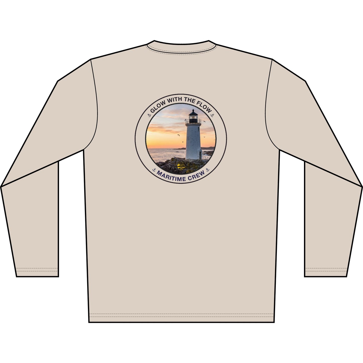 Personalized Glow with the Flow Crest Performance Long Sleeve Shirt