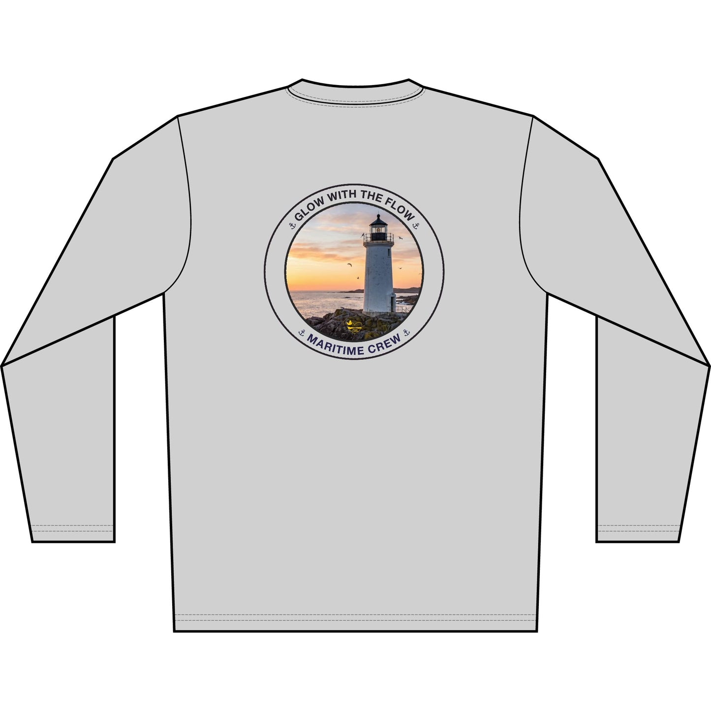 Personalized Glow with the Flow Crest Performance Long Sleeve Shirt