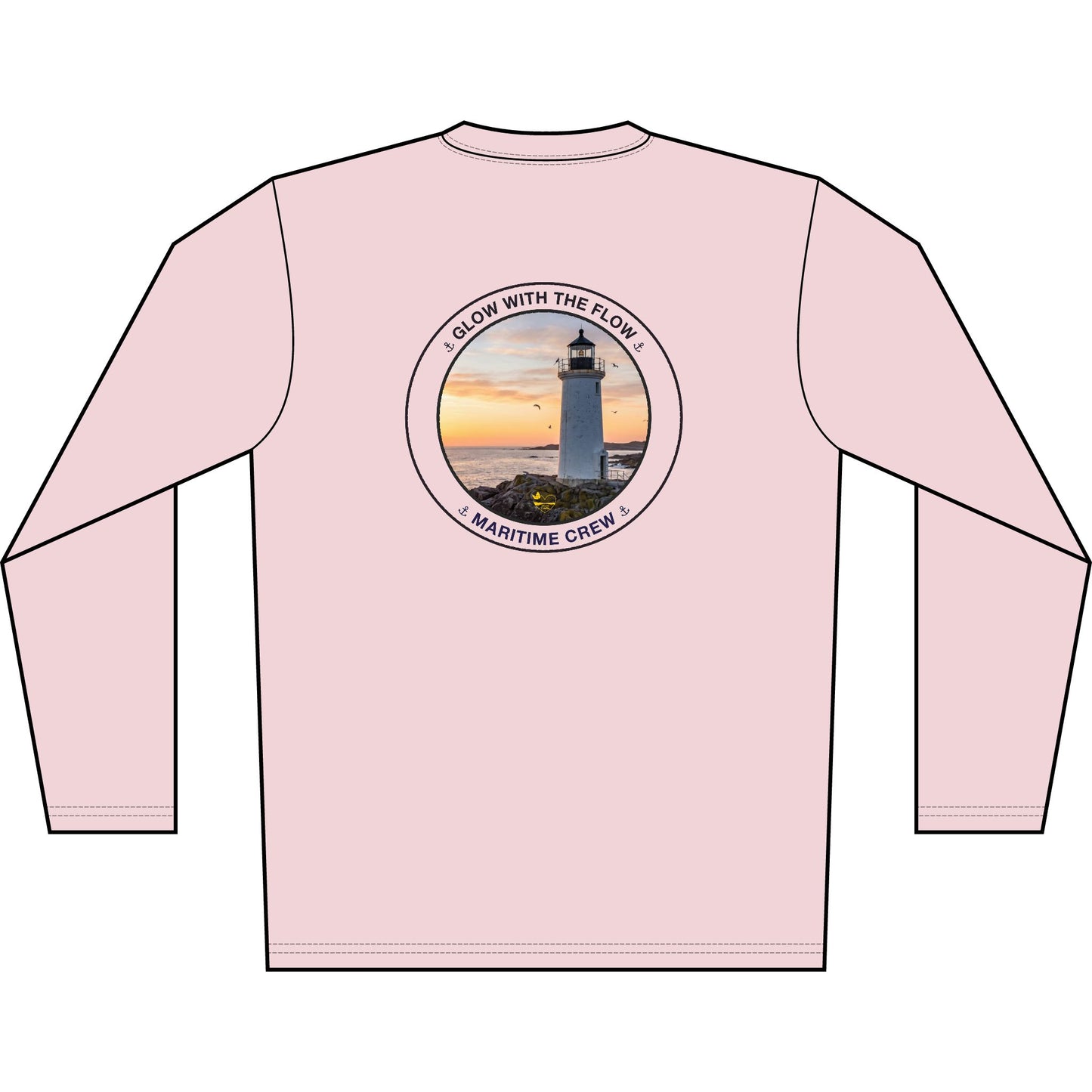Personalized Glow with the Flow Crest Performance Long Sleeve Shirt
