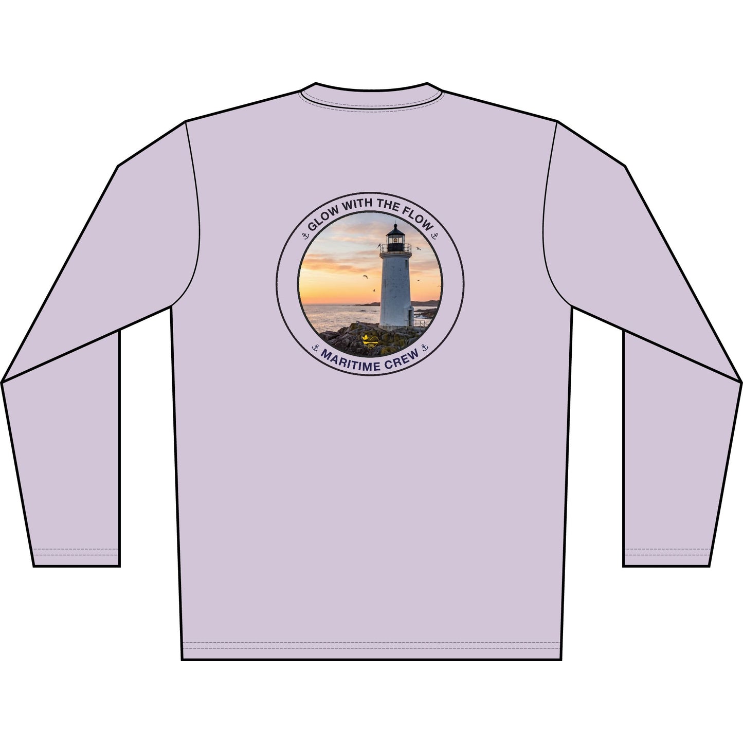 Personalized Glow with the Flow Crest Performance Long Sleeve Shirt