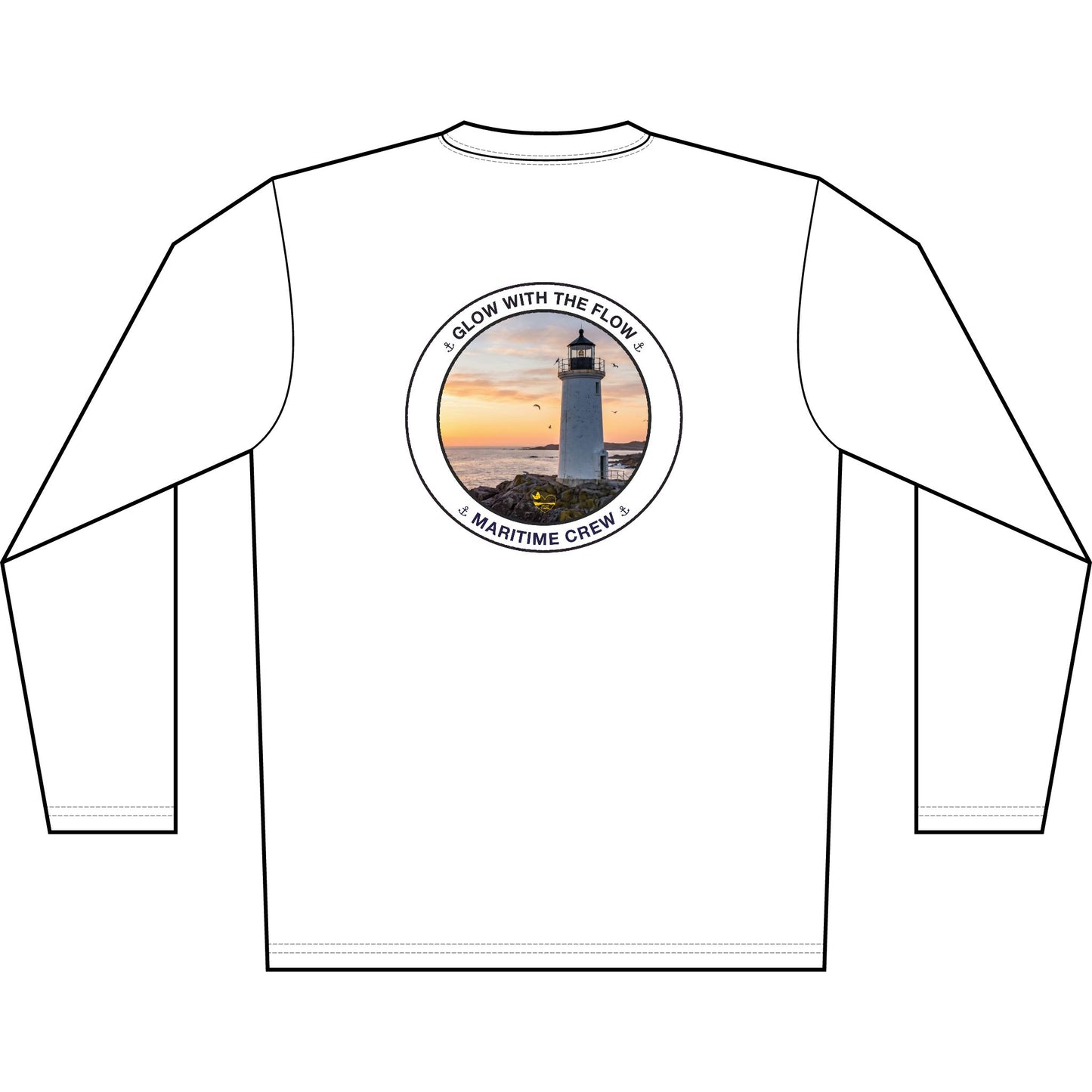 Personalized Glow with the Flow Crest Performance Long Sleeve Shirt