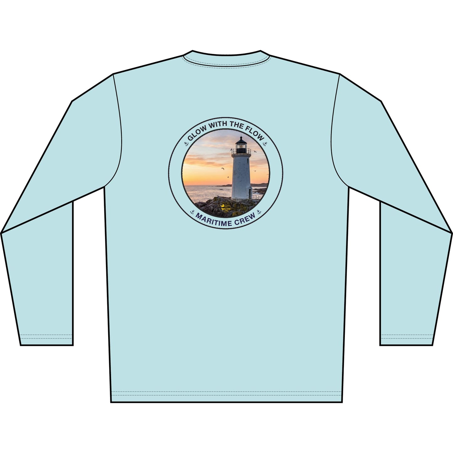 Personalized Glow with the Flow Crest Performance Long Sleeve Shirt