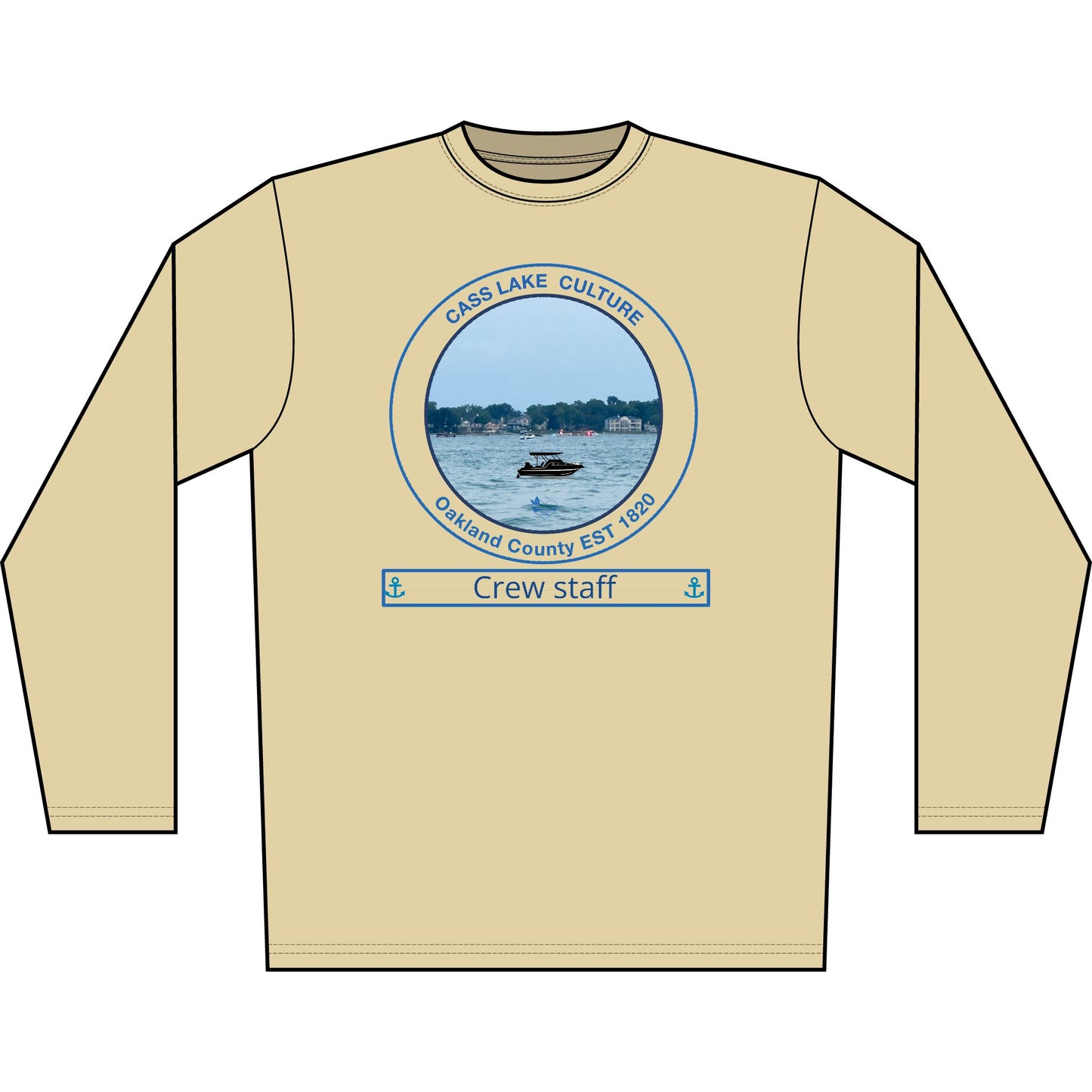 Personalized Cass Lake Transom Performance Long Sleeve Shirt