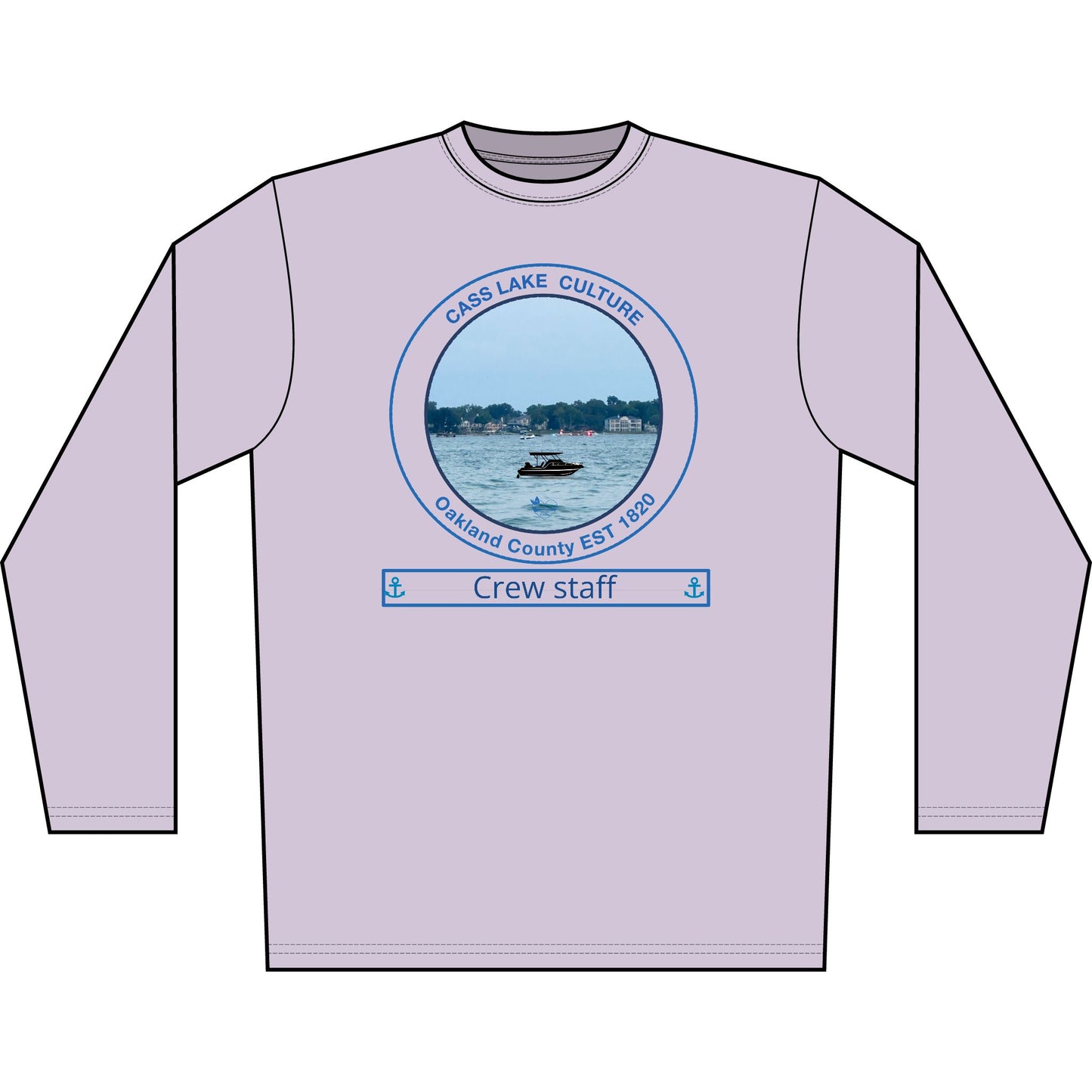 Personalized Cass Lake Transom Performance Long Sleeve Shirt