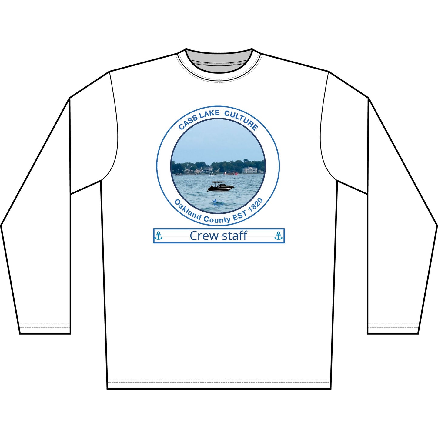 Personalized Cass Lake Transom Performance Long Sleeve Shirt