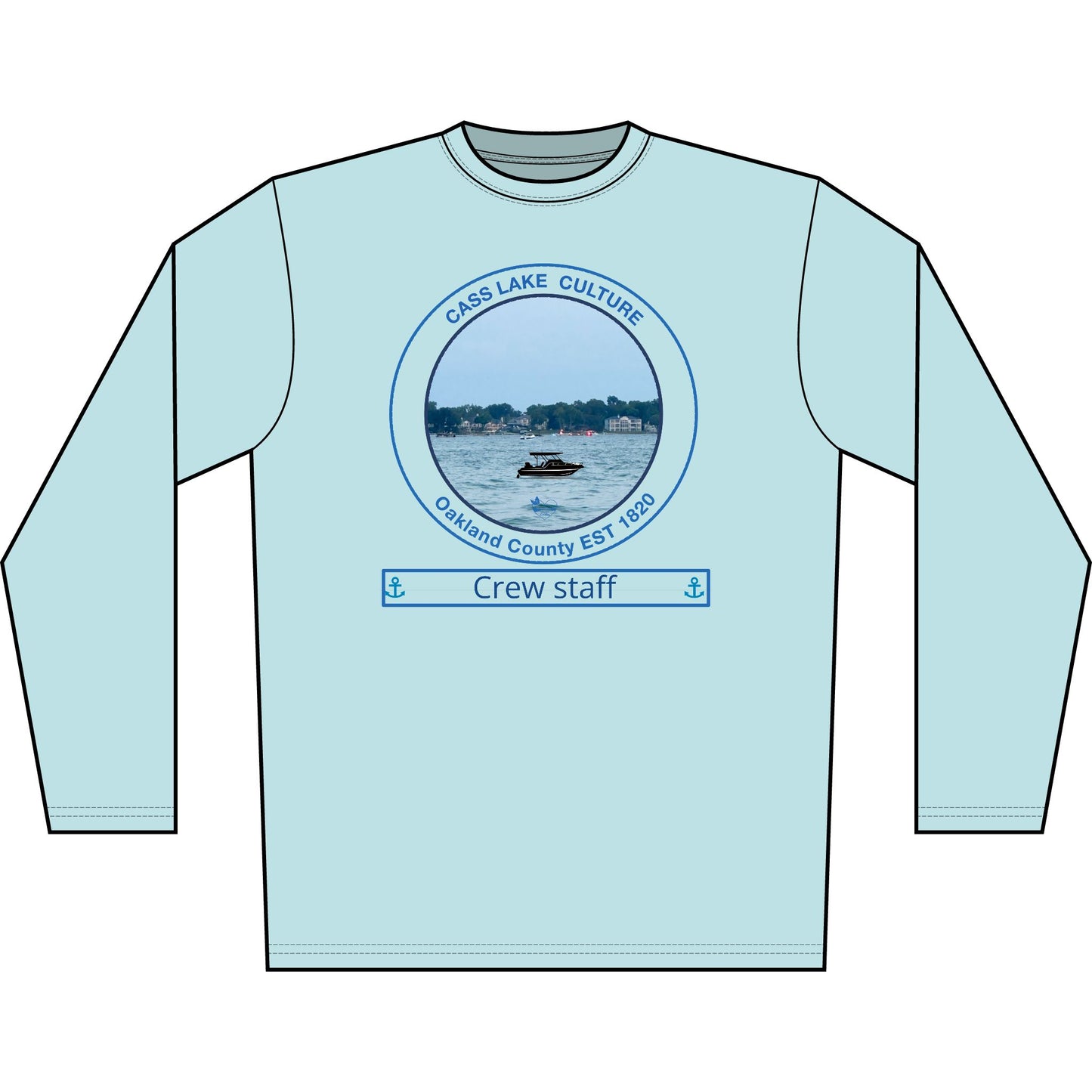 Personalized Cass Lake Transom Performance Long Sleeve Shirt