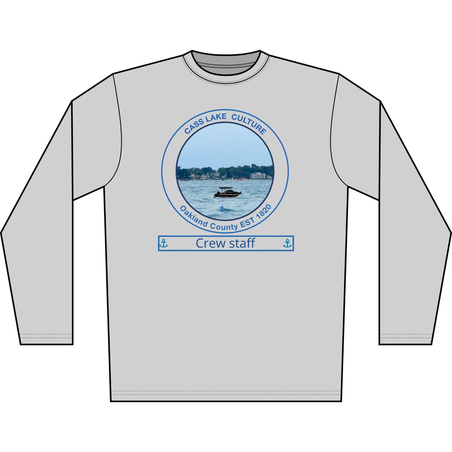 Personalized Cass Lake Transom Performance Long Sleeve Shirt