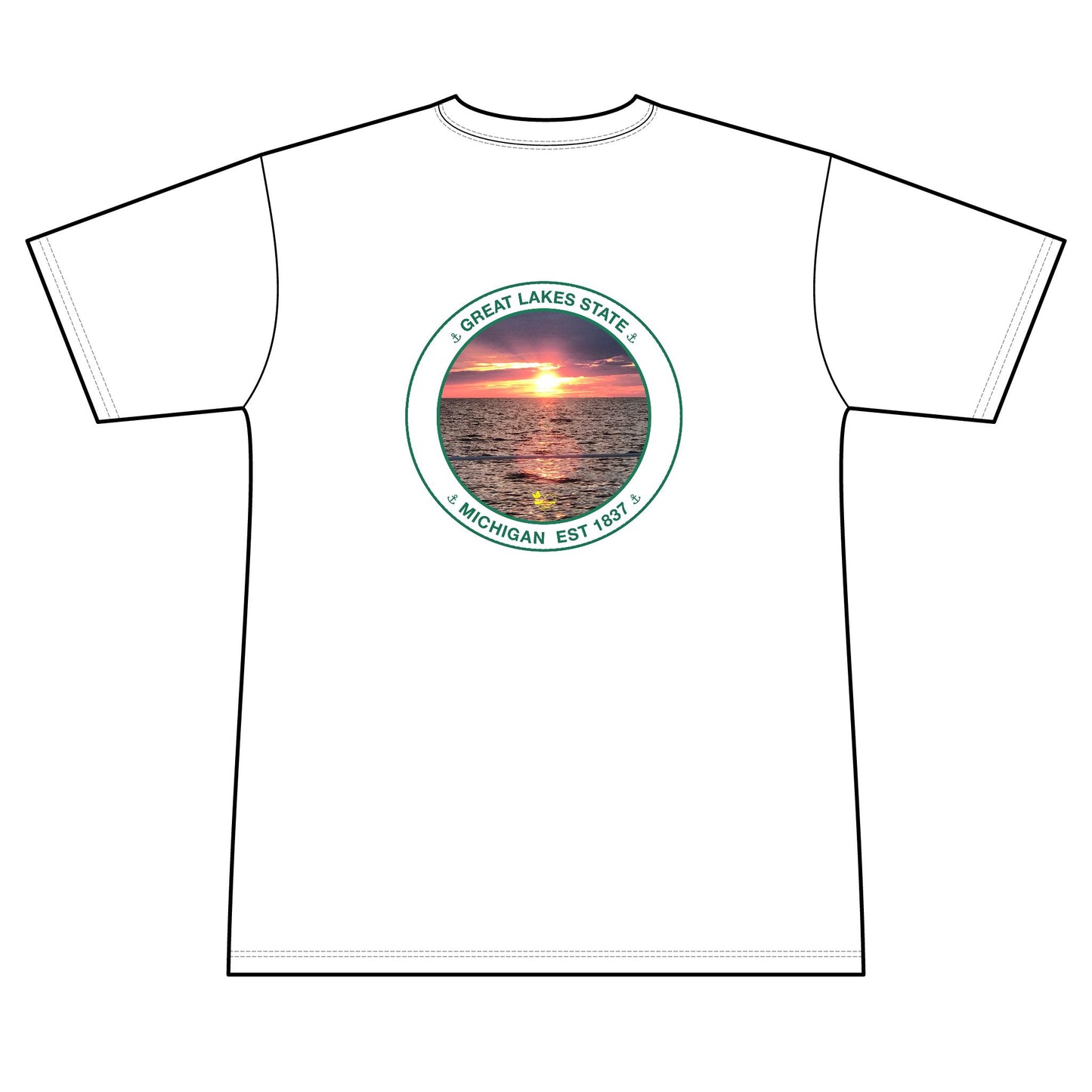 Personalized Great Lakes State Crest Performance Shirt – Green