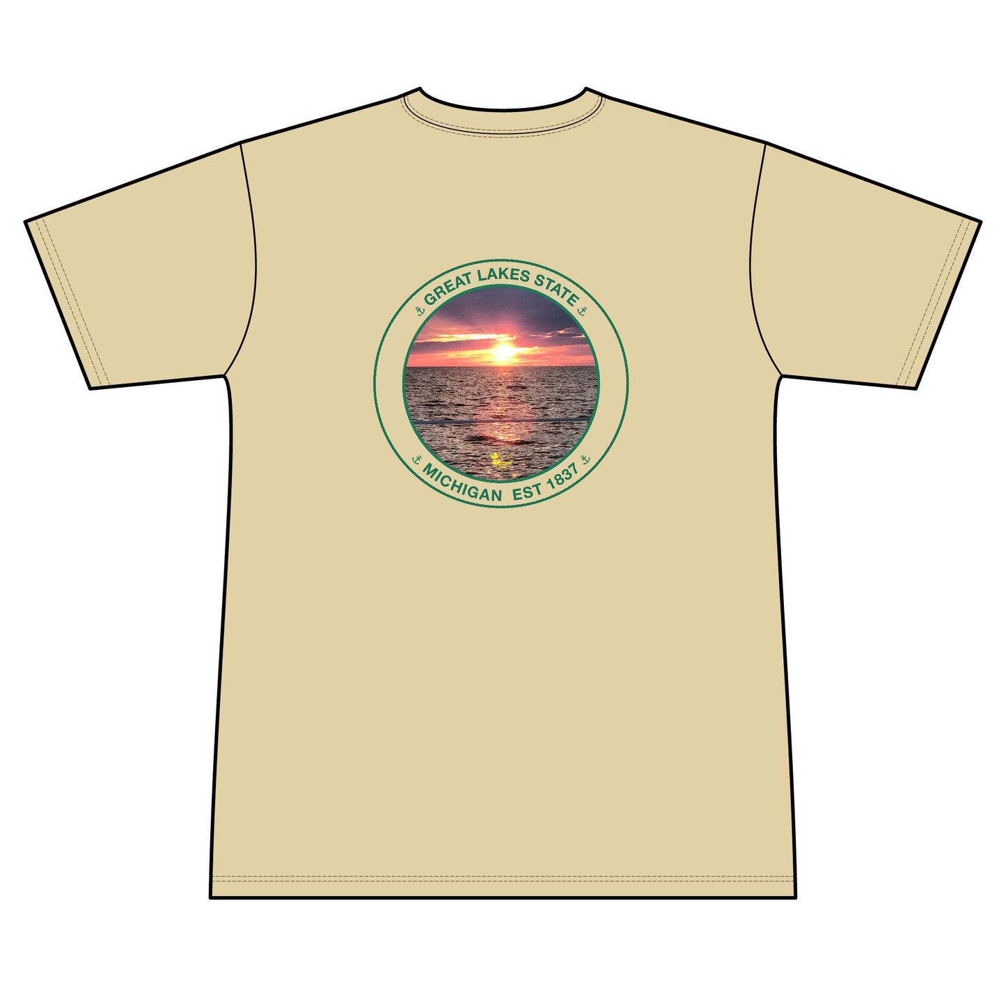 Personalized Great Lakes State Crest Performance Shirt – Green