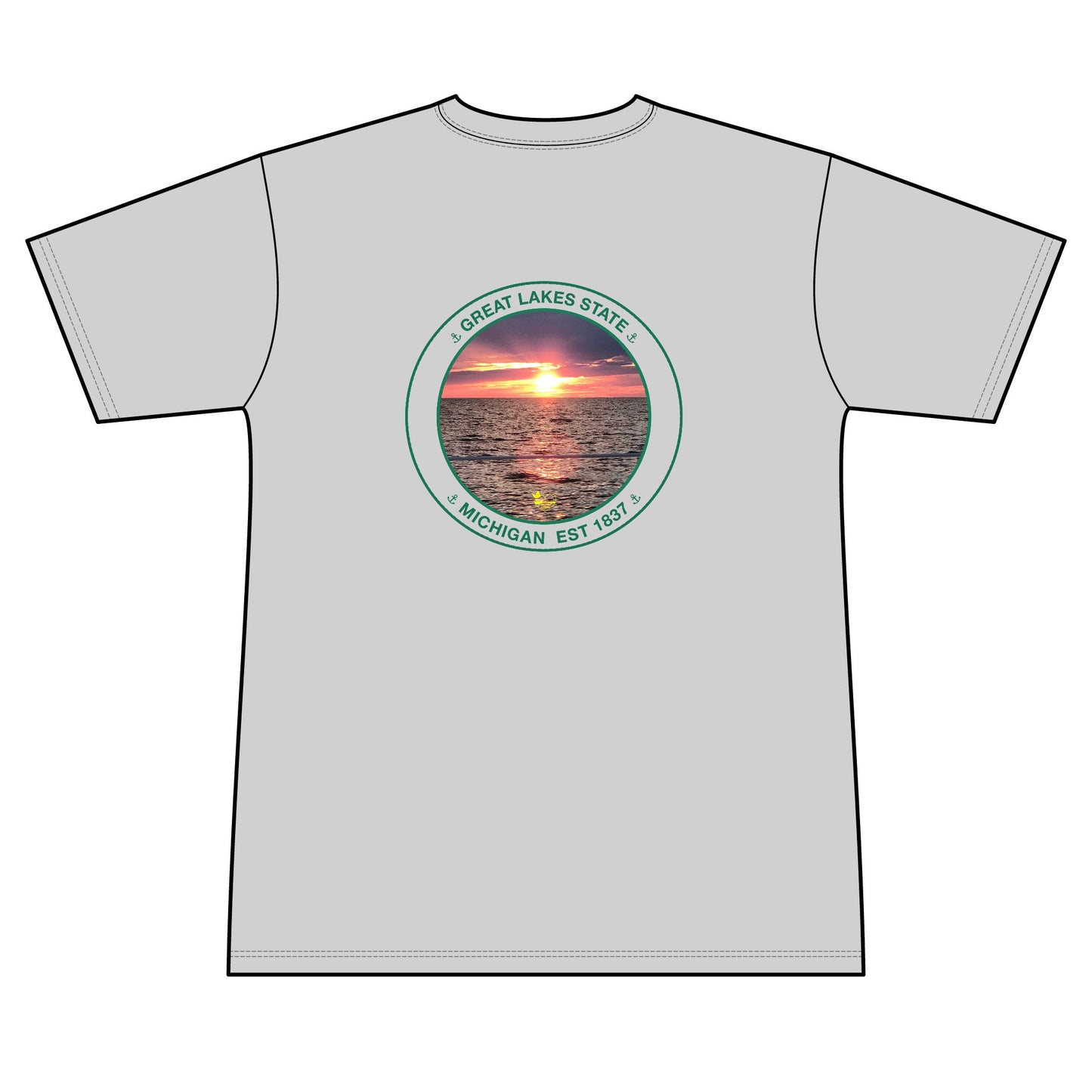 Personalized Great Lakes State Crest Performance Shirt – Green
