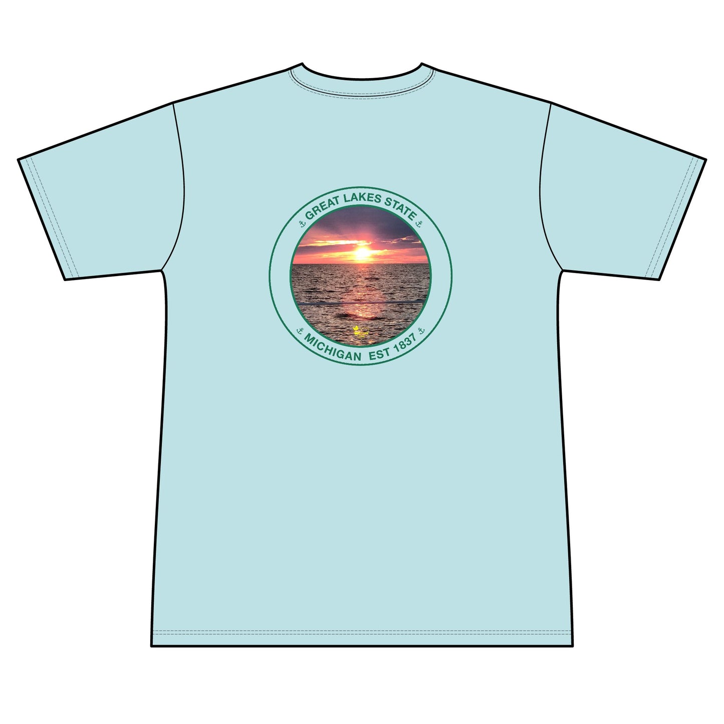 Personalized Great Lakes State Crest Performance Shirt – Green
