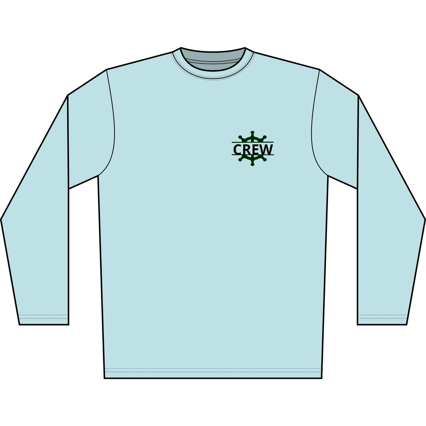 Personalized Great Lakes State  Crest Performance Long Sleeve Shirt- Blue