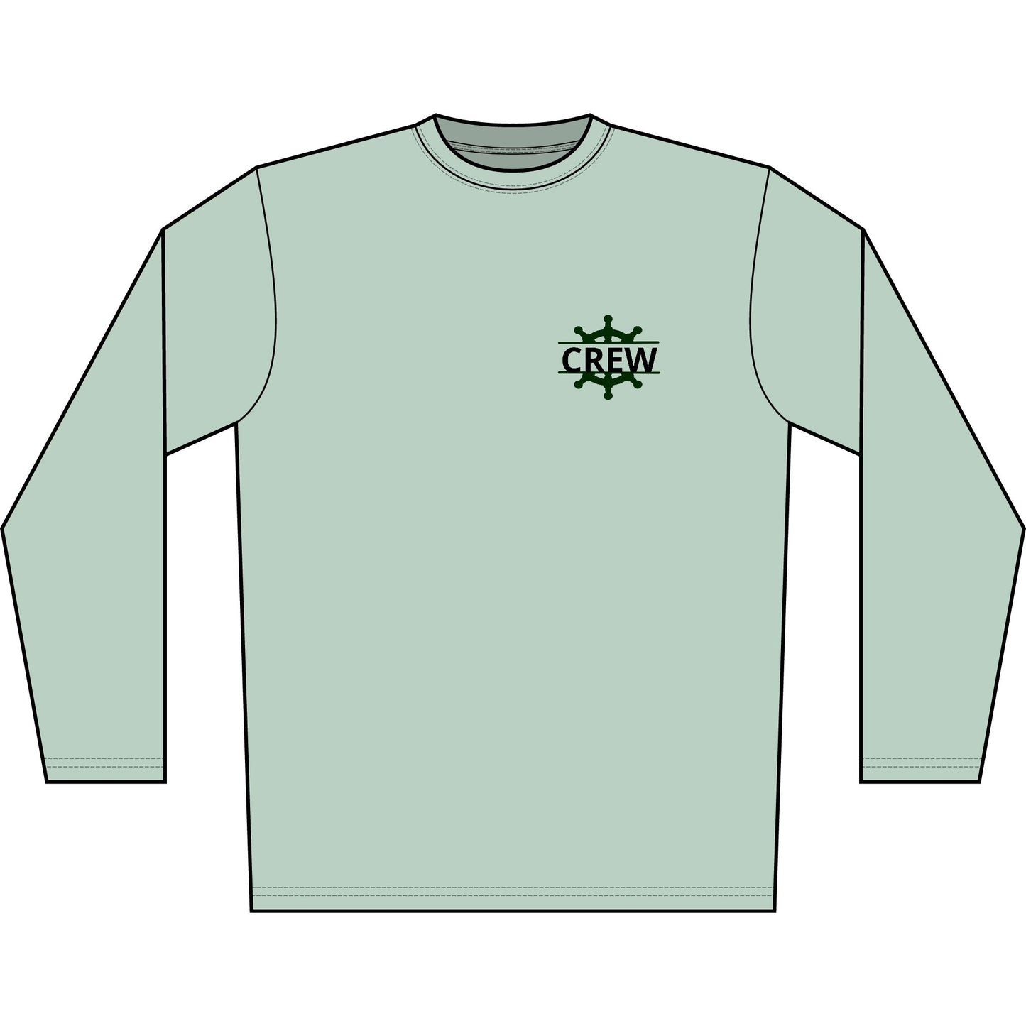 Personalized Great Lakes State  Crest Performance Long Sleeve Shirt- Blue