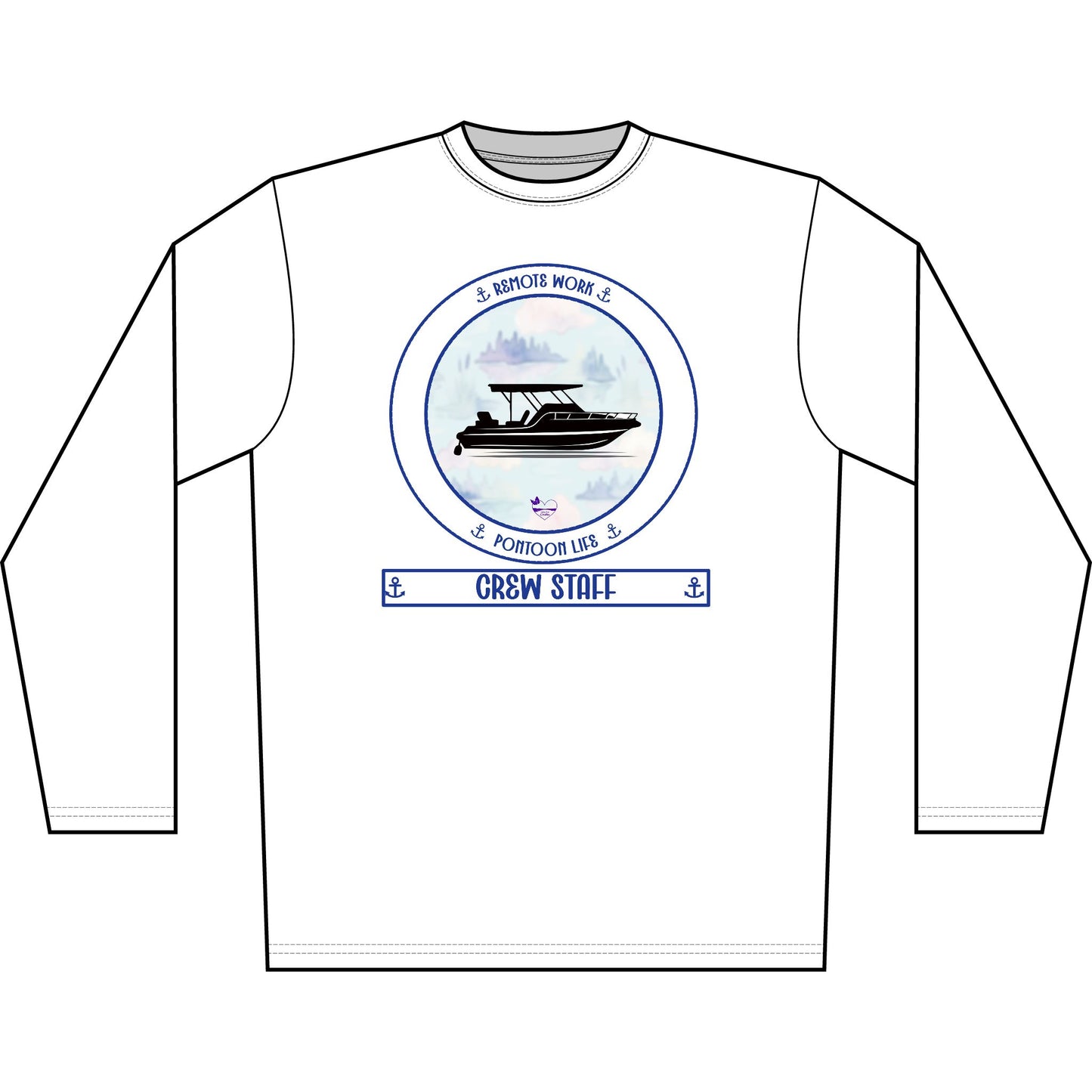 Personalized Pontoon Life Transom Performance Long Sleeve Shirt – Misty