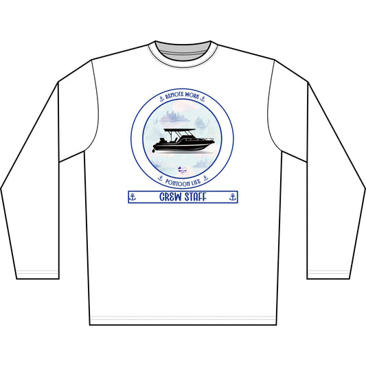 Personalized Pontoon Life Transom Performance Long Sleeve Shirt – Misty
