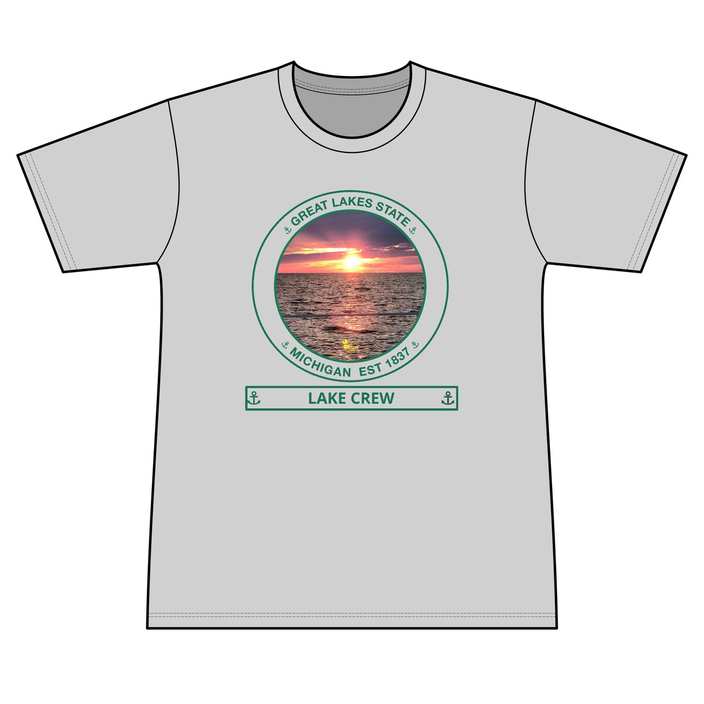 Great Lakes State Green Performance Transom short sleeve tee UPF 50+
