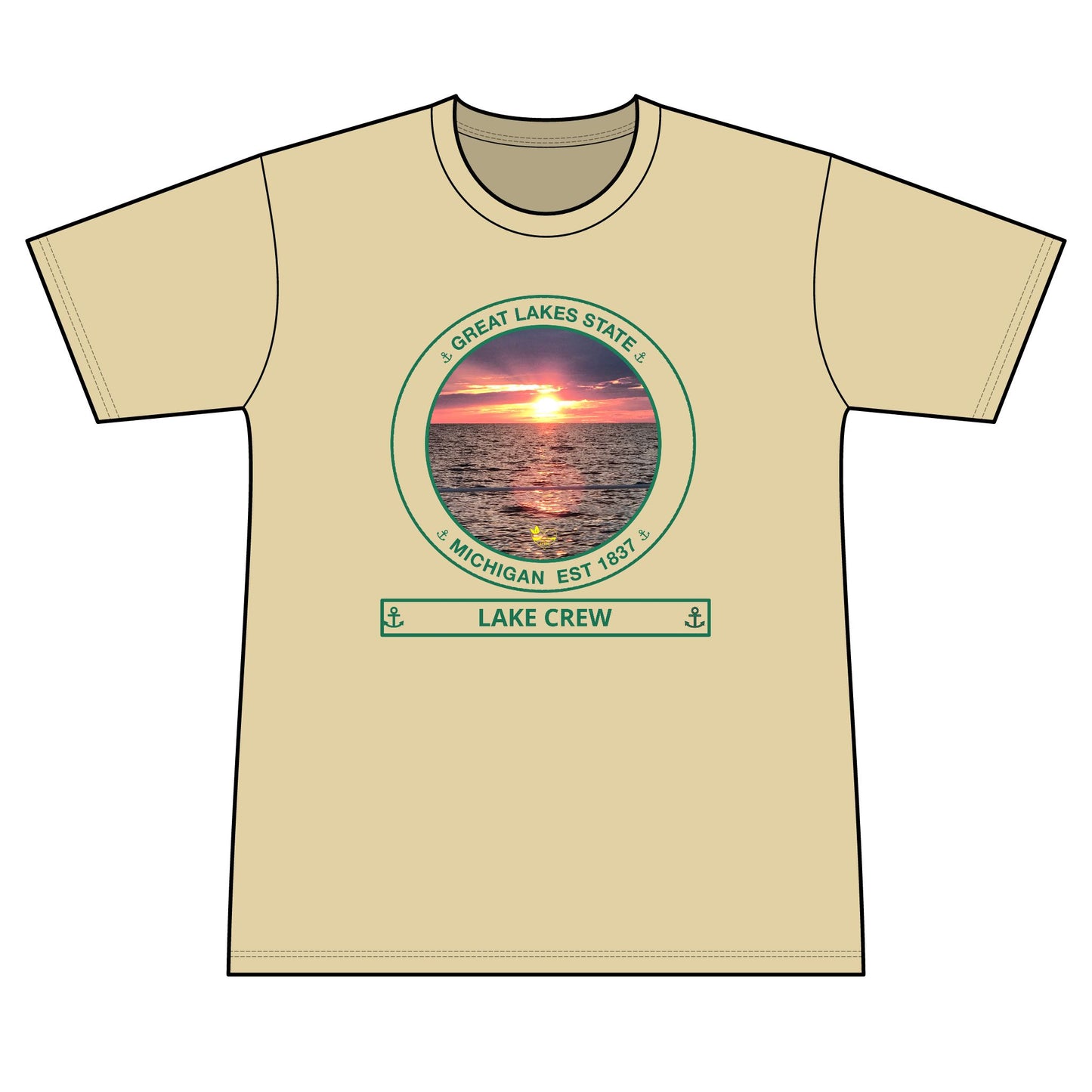 Great Lakes State Green Performance Transom short sleeve tee UPF 50+