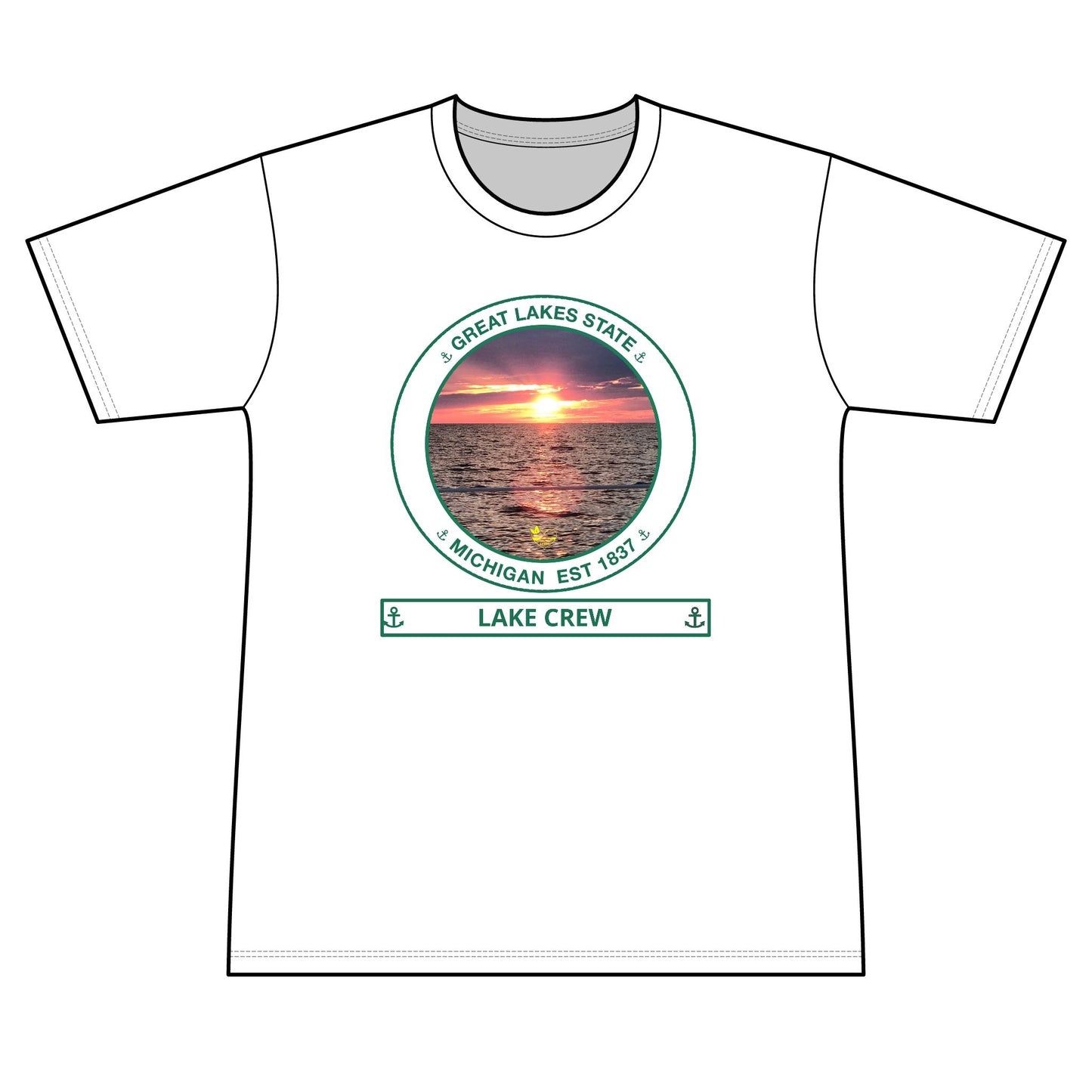 Great Lakes State Green Performance Transom short sleeve tee UPF 50+