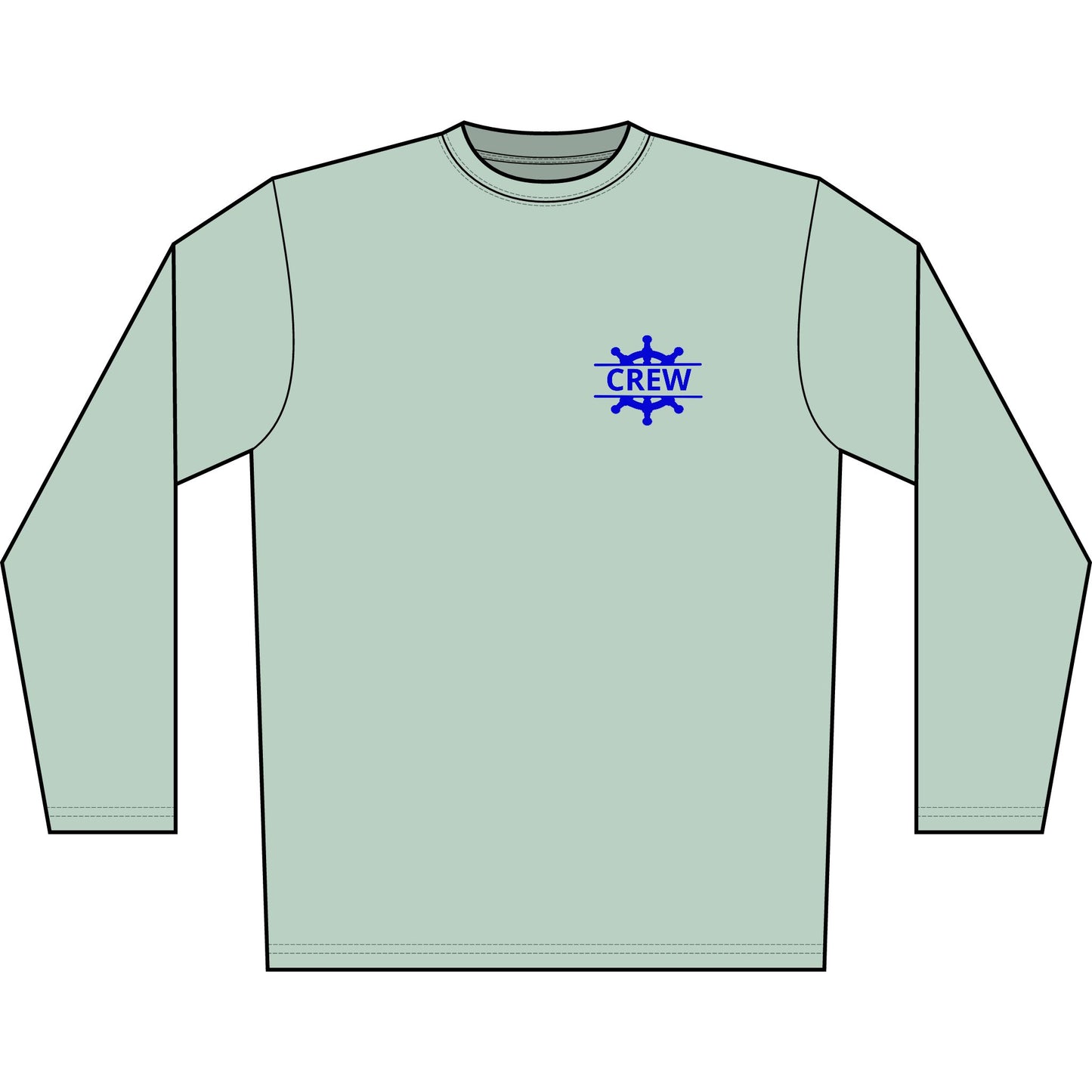 Personalized Middle Straits Lake Crest Performance Long Sleeve Shirt
