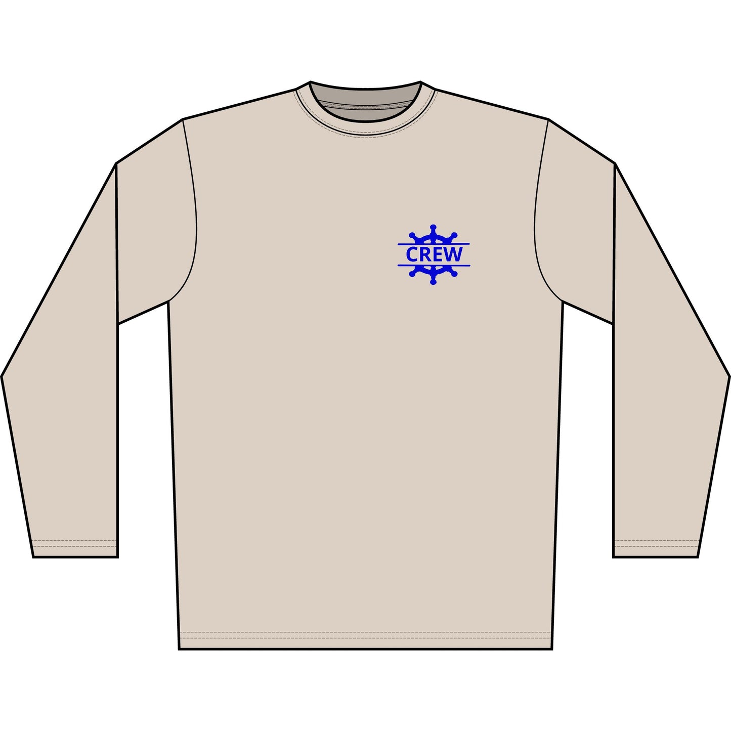 Personalized Middle Straits Lake Crest Performance Long Sleeve Shirt
