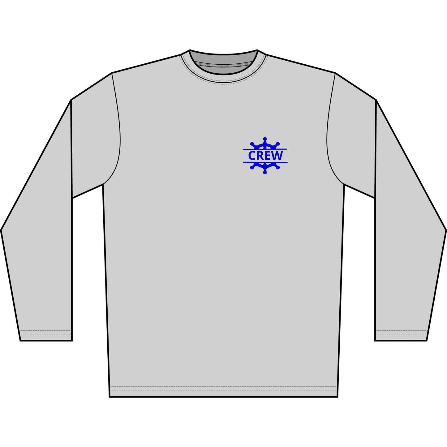 Personalized Middle Straits Lake Crest Performance Long Sleeve Shirt