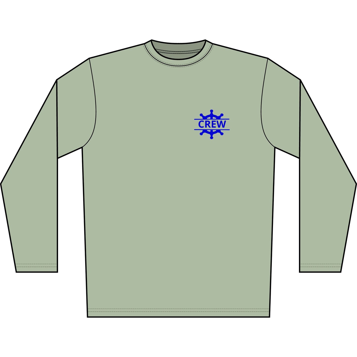 Personalized Middle Straits Lake Crest Performance Long Sleeve Shirt