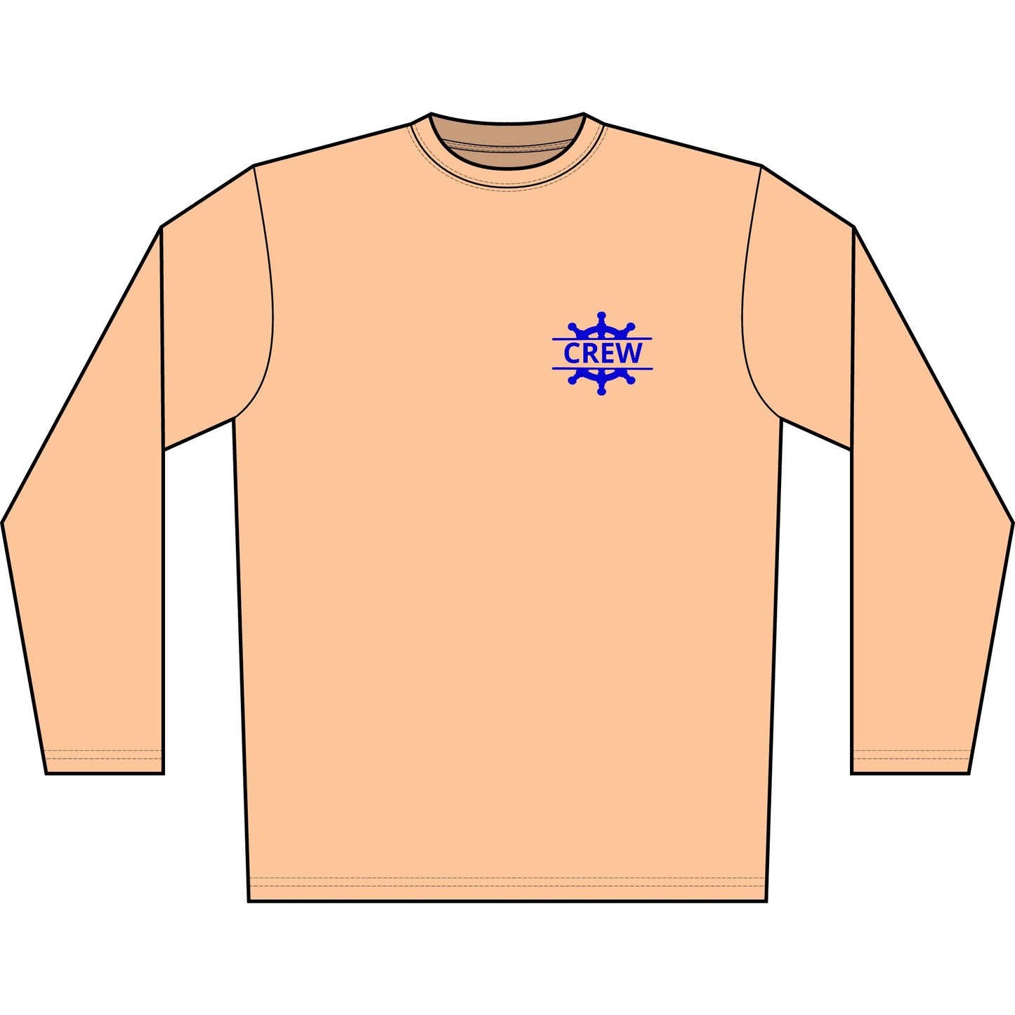Personalized Middle Straits Lake Crest Performance Long Sleeve Shirt
