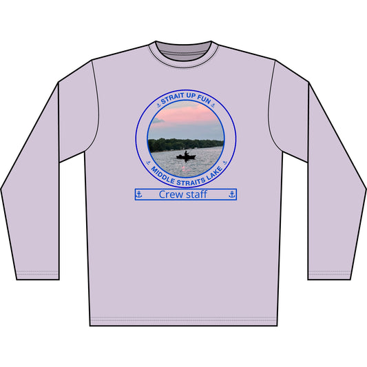 Personalized Middle Straits Lake Transom Performance Long Sleeve Shirt