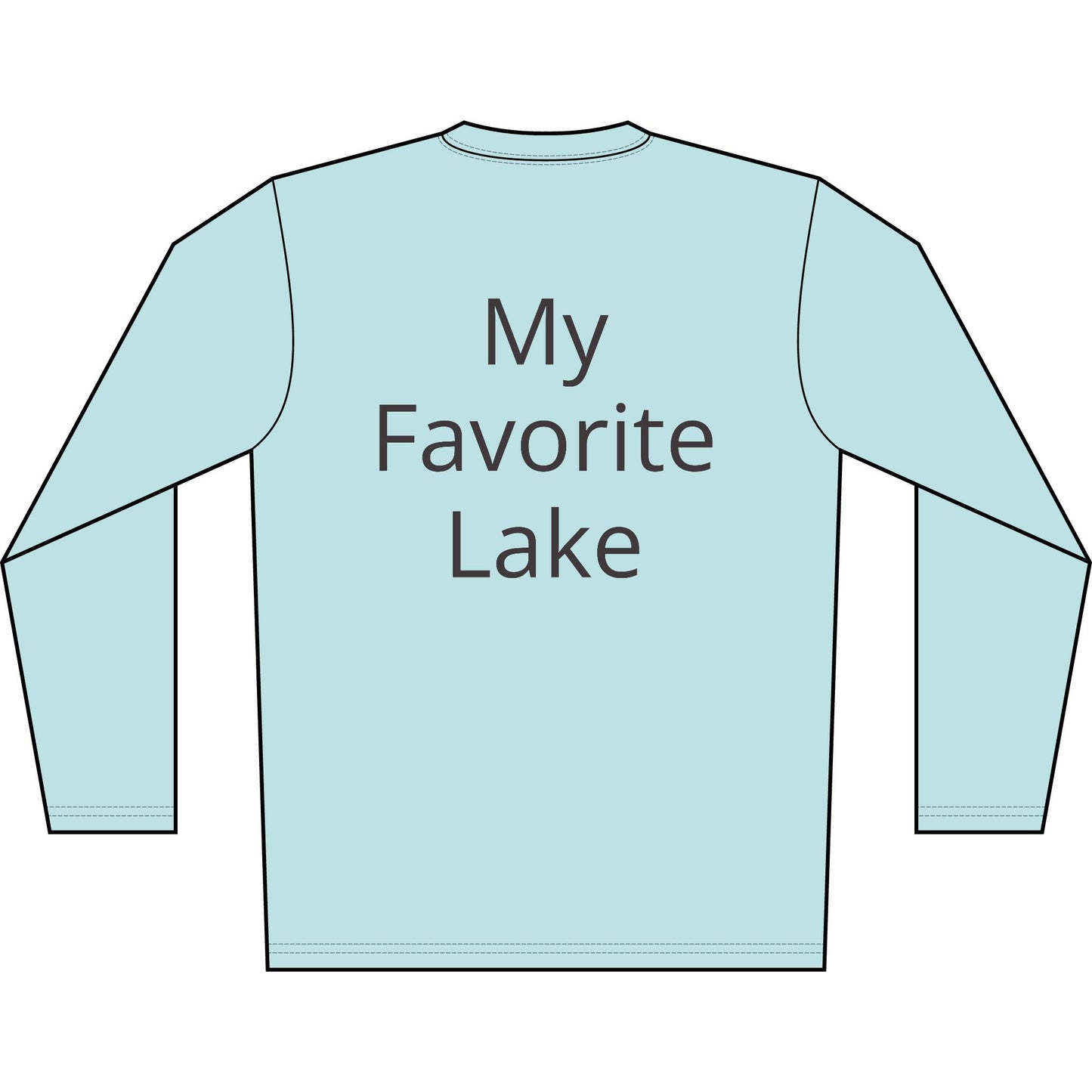 Personalized Glow with the Flow Transom Performance Long Sleeve Shirt-Blue