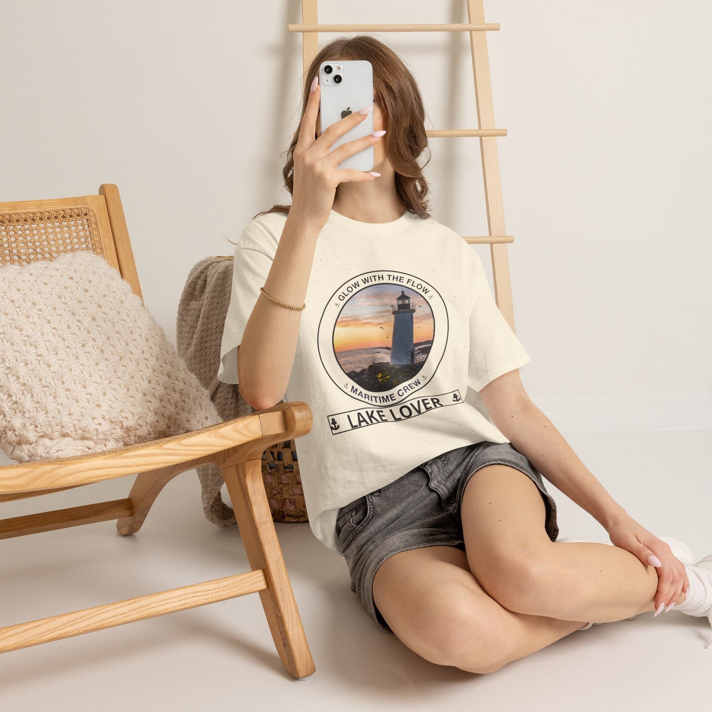 Personalized Glow with the Flow Gildan Transom shirt