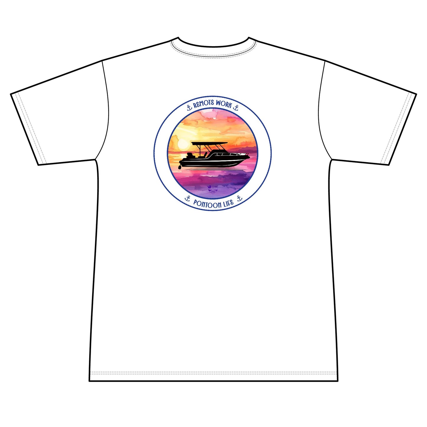 Personalized Pontoon Life Crest Performance Shirt – Sunset