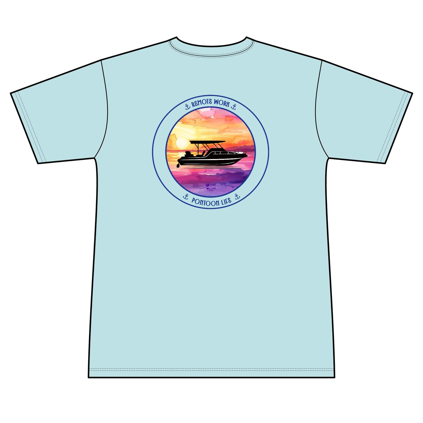 Personalized Pontoon Life Crest Performance Shirt – Sunset
