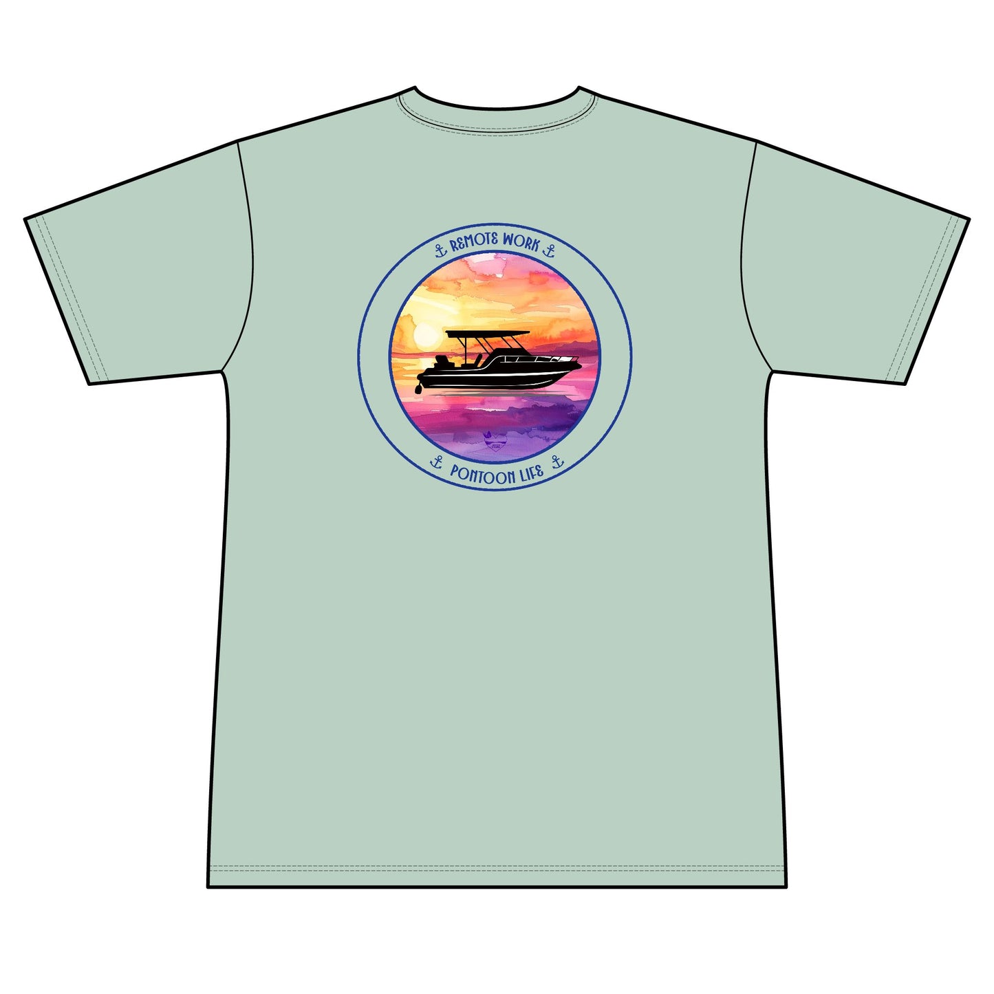 Personalized Pontoon Life Crest Performance Shirt – Sunset