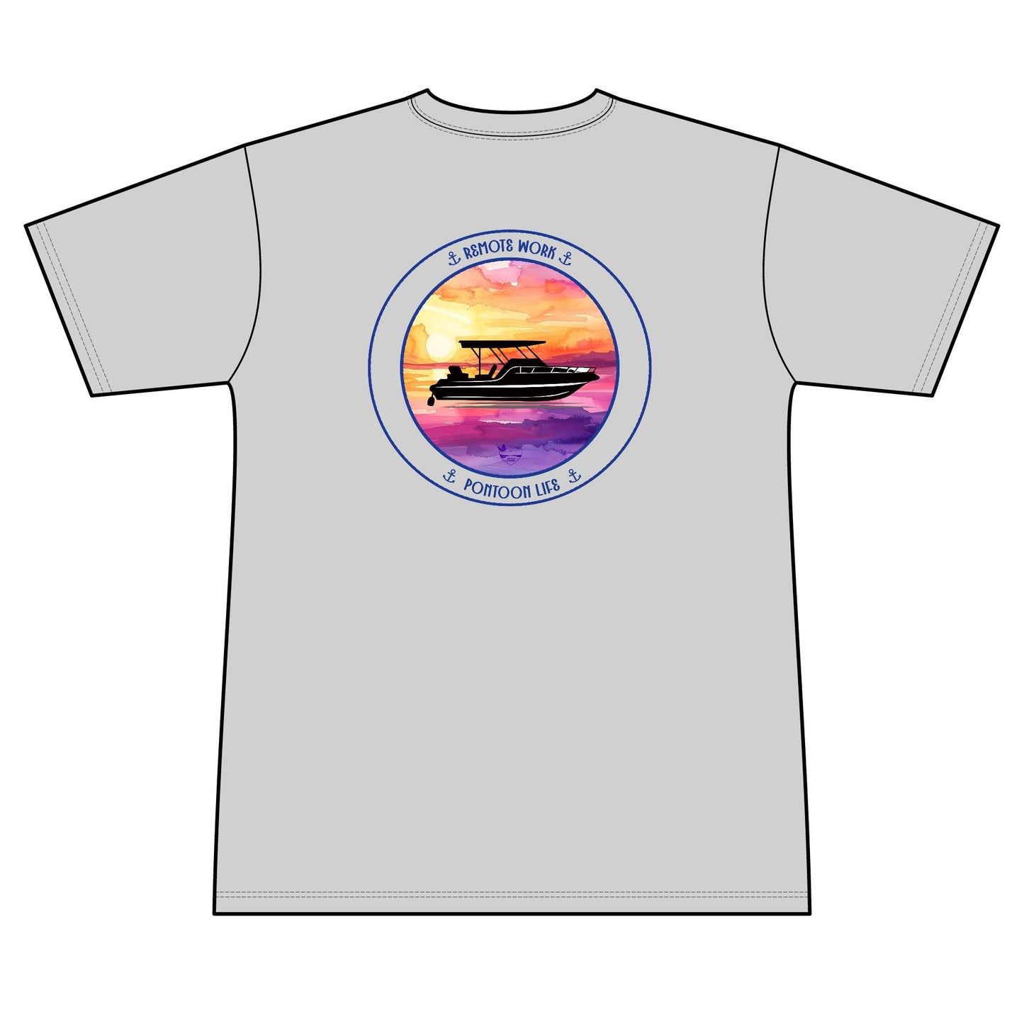 Personalized Pontoon Life Crest Performance Shirt – Sunset