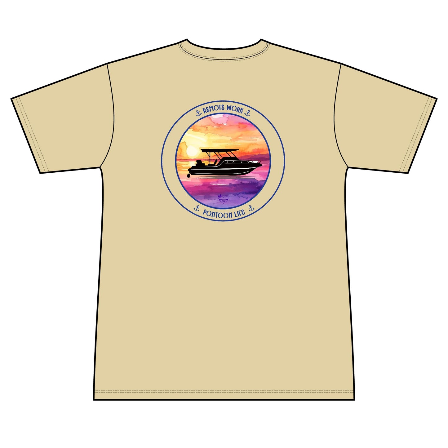 Personalized Pontoon Life Crest Performance Shirt – Sunset