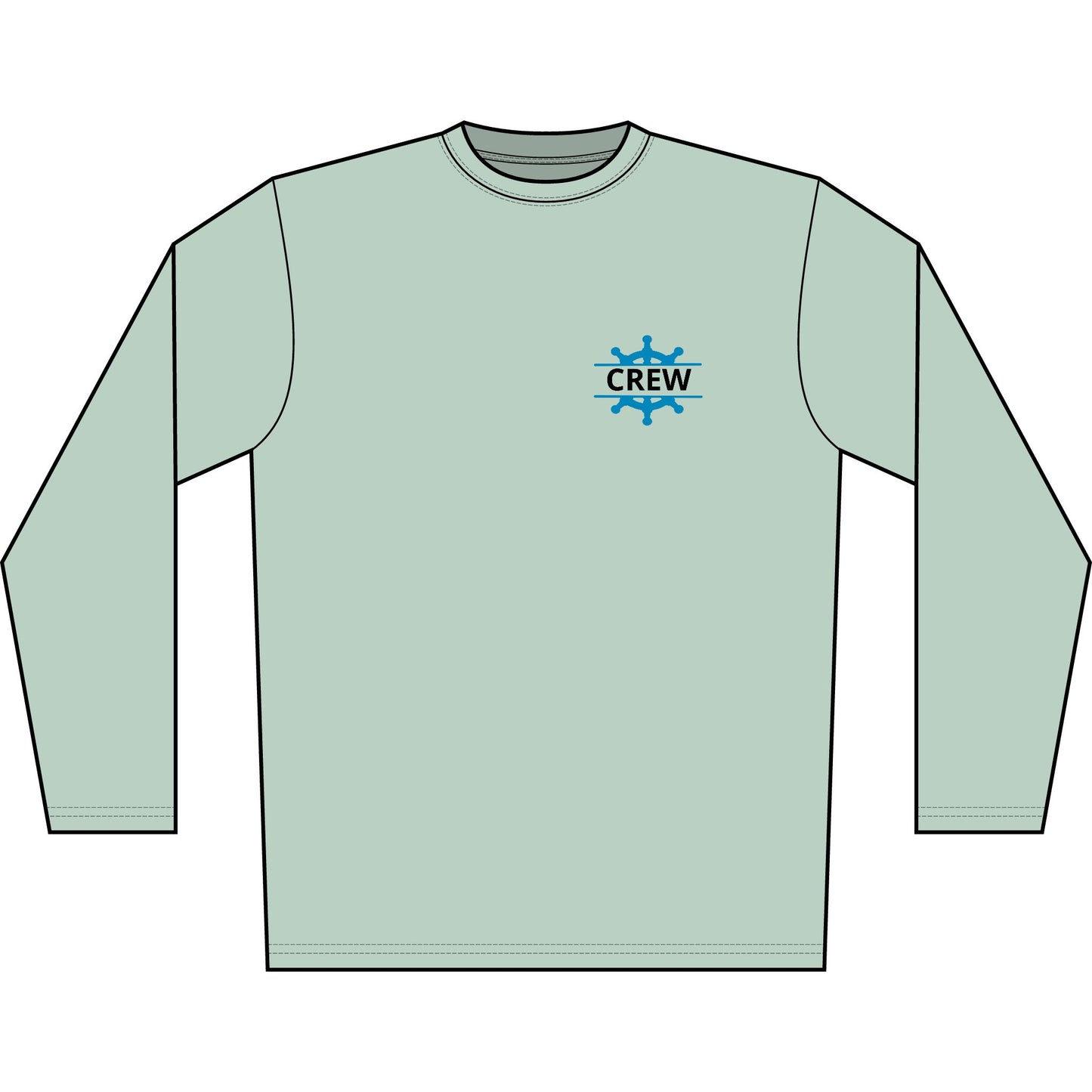 Personalized Saltwater Culture Crest Performance Long Sleeve Shirt