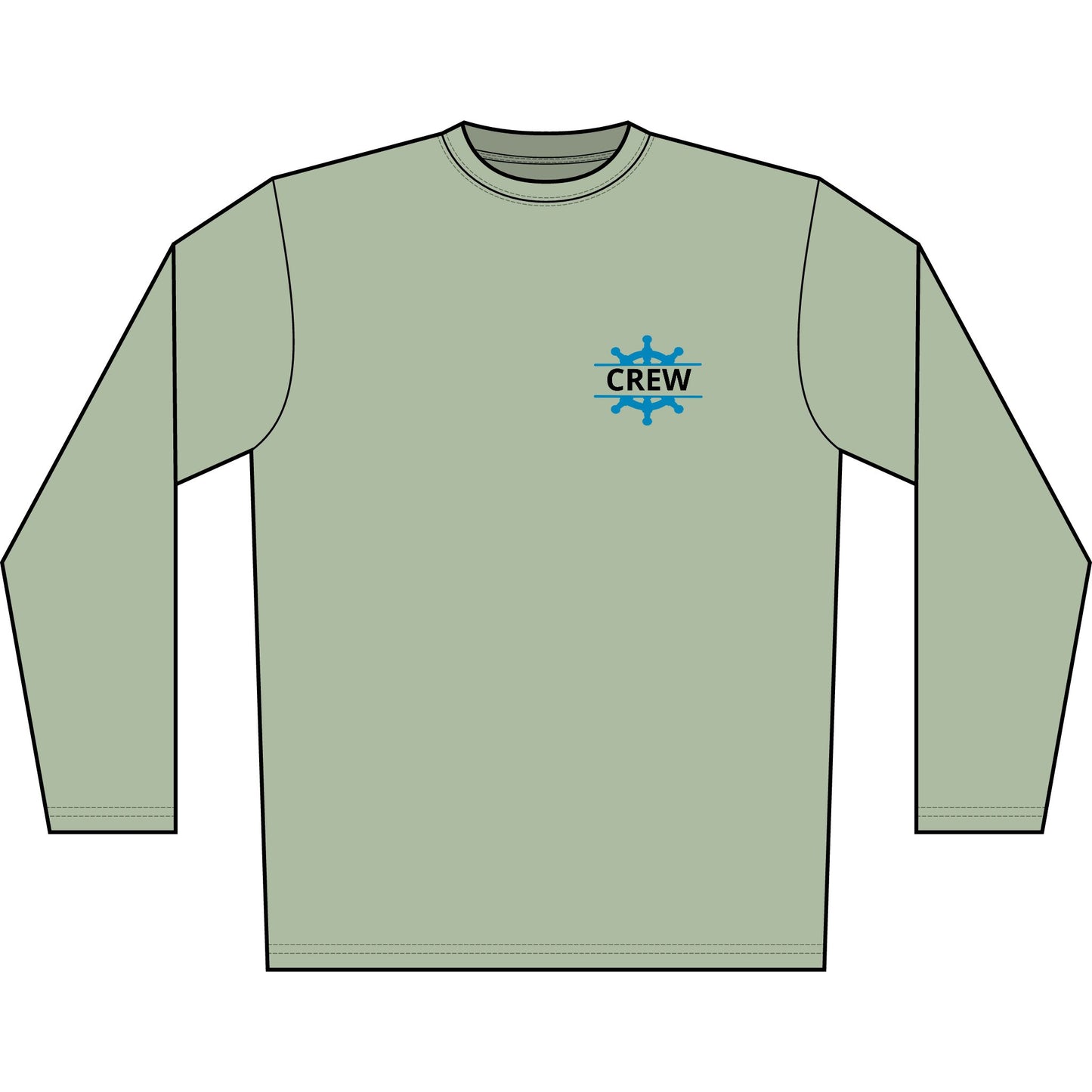 Personalized Saltwater Culture Crest Performance Long Sleeve Shirt