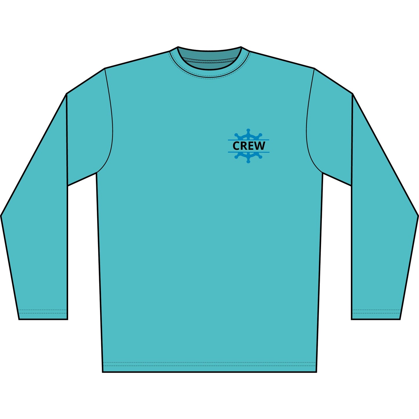 Personalized Saltwater Culture Crest Performance Long Sleeve Shirt