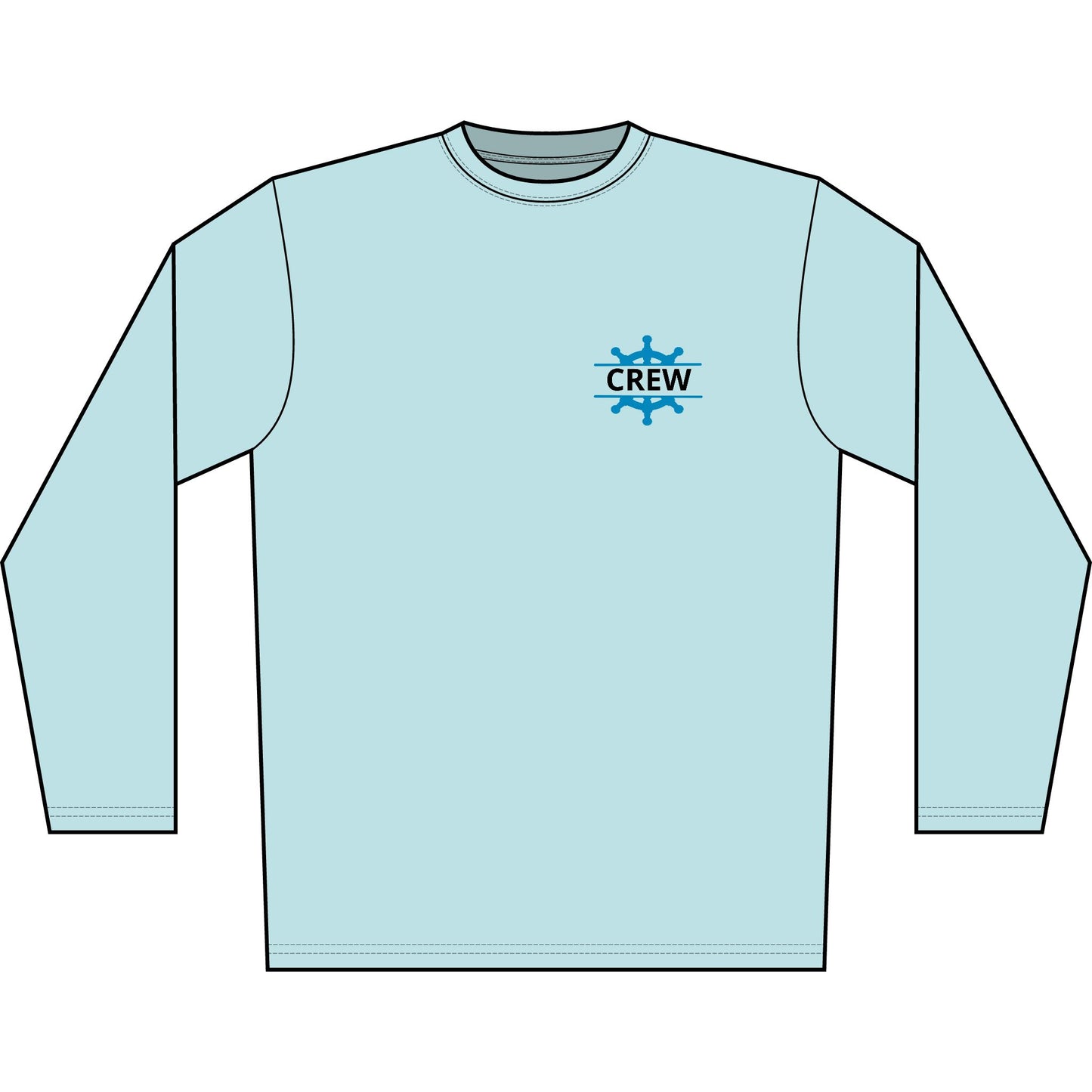 Personalized Saltwater Culture Crest Performance Long Sleeve Shirt