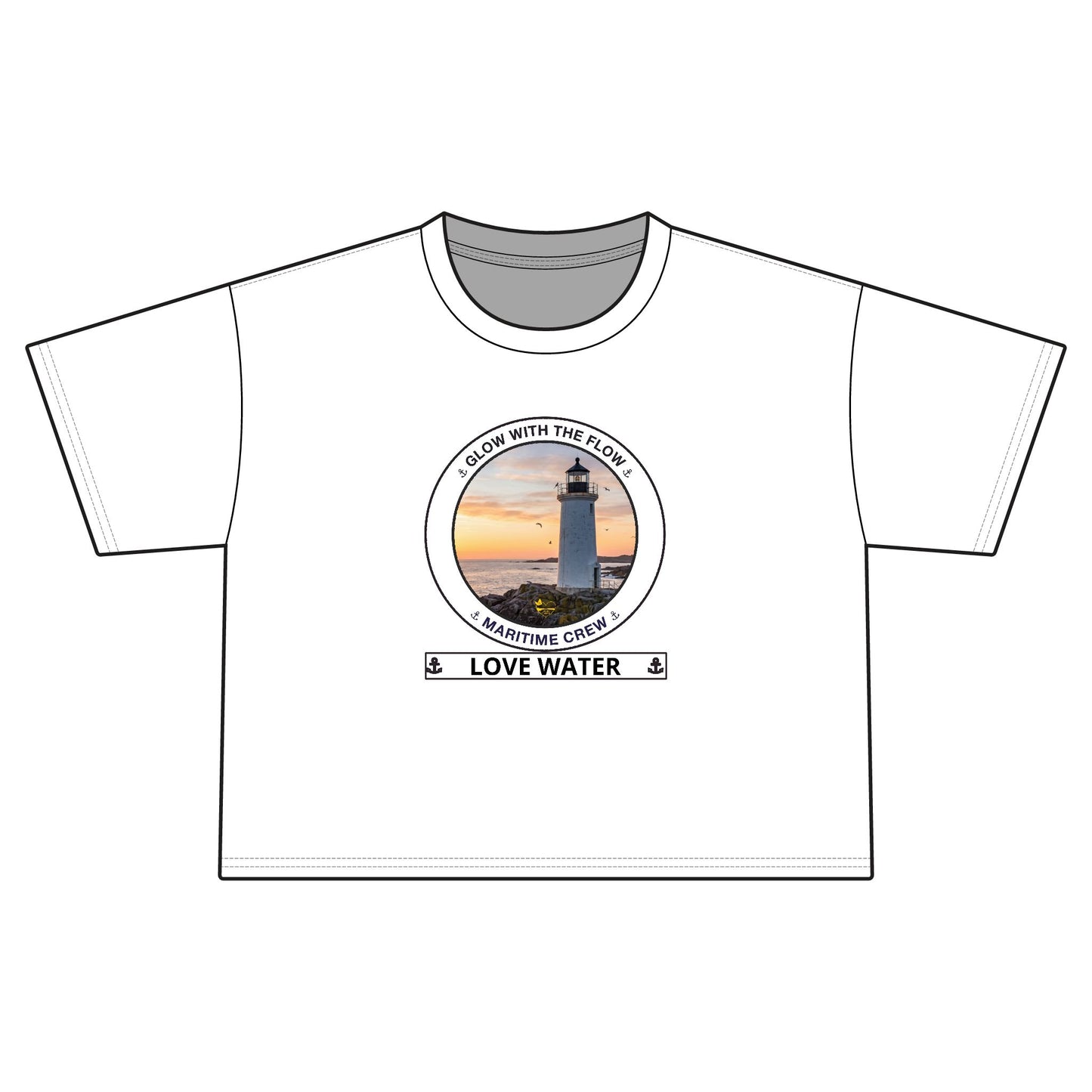 Personalized Glow with the Flow Transom Crop Top