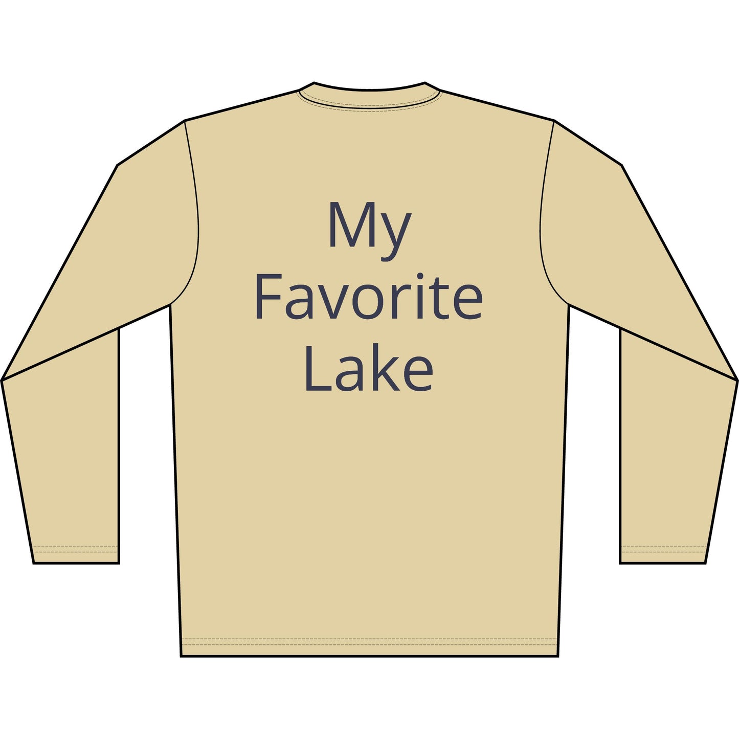 Personalized Great Lakes State Transom Performance Long Sleeve Shirt-Blue